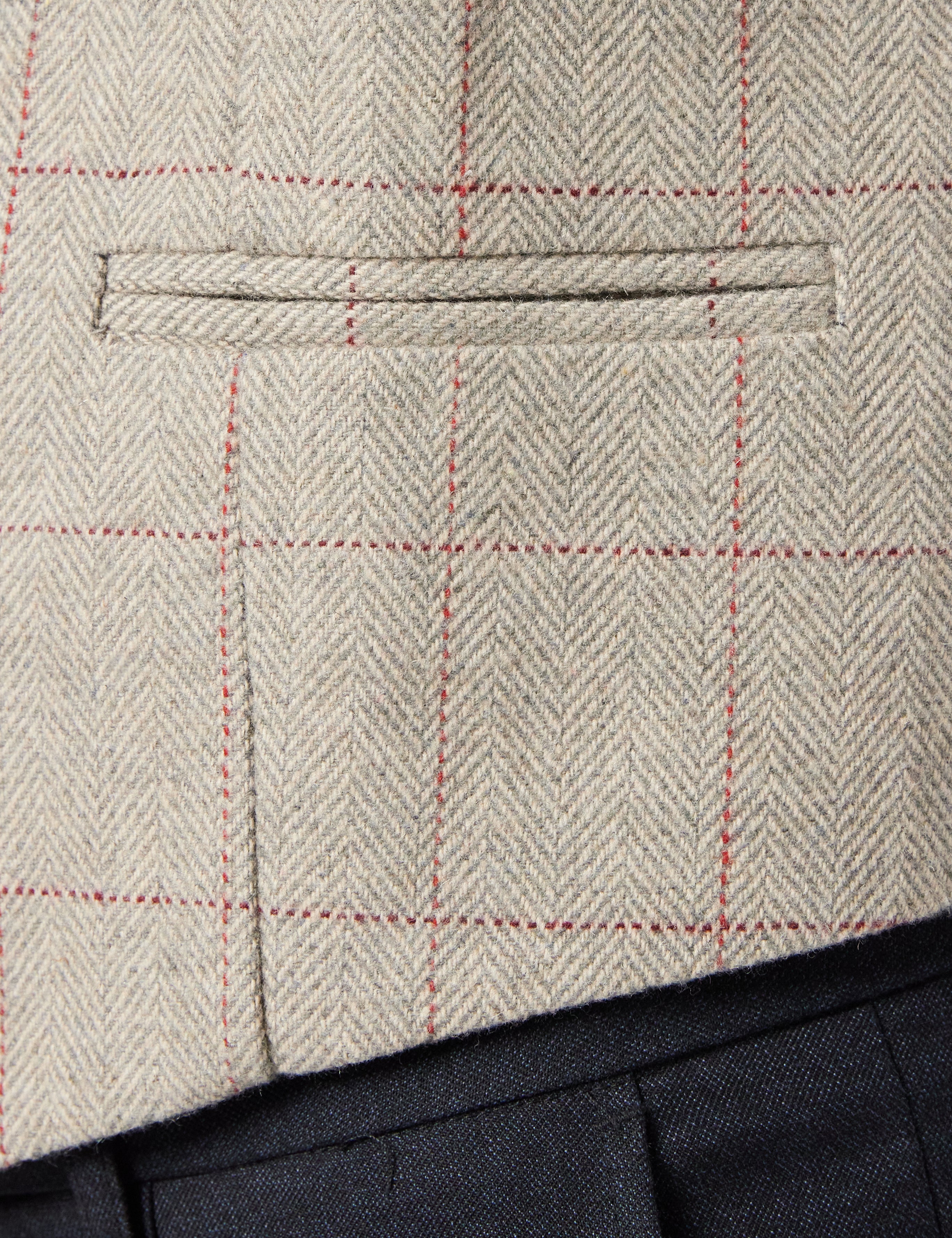 Double Breasted Tweed Check Waistcoat