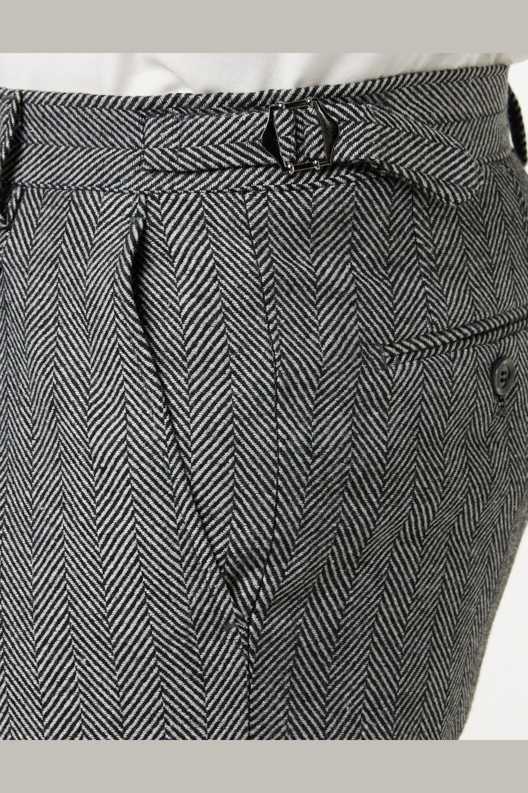 Men's Tweed Pants - Herringbone Pants Taupe - Light Brown - Tan main image 0