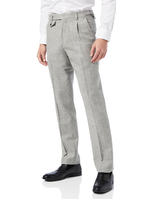 MARTIN - Pantalon rétro à chevrons gris