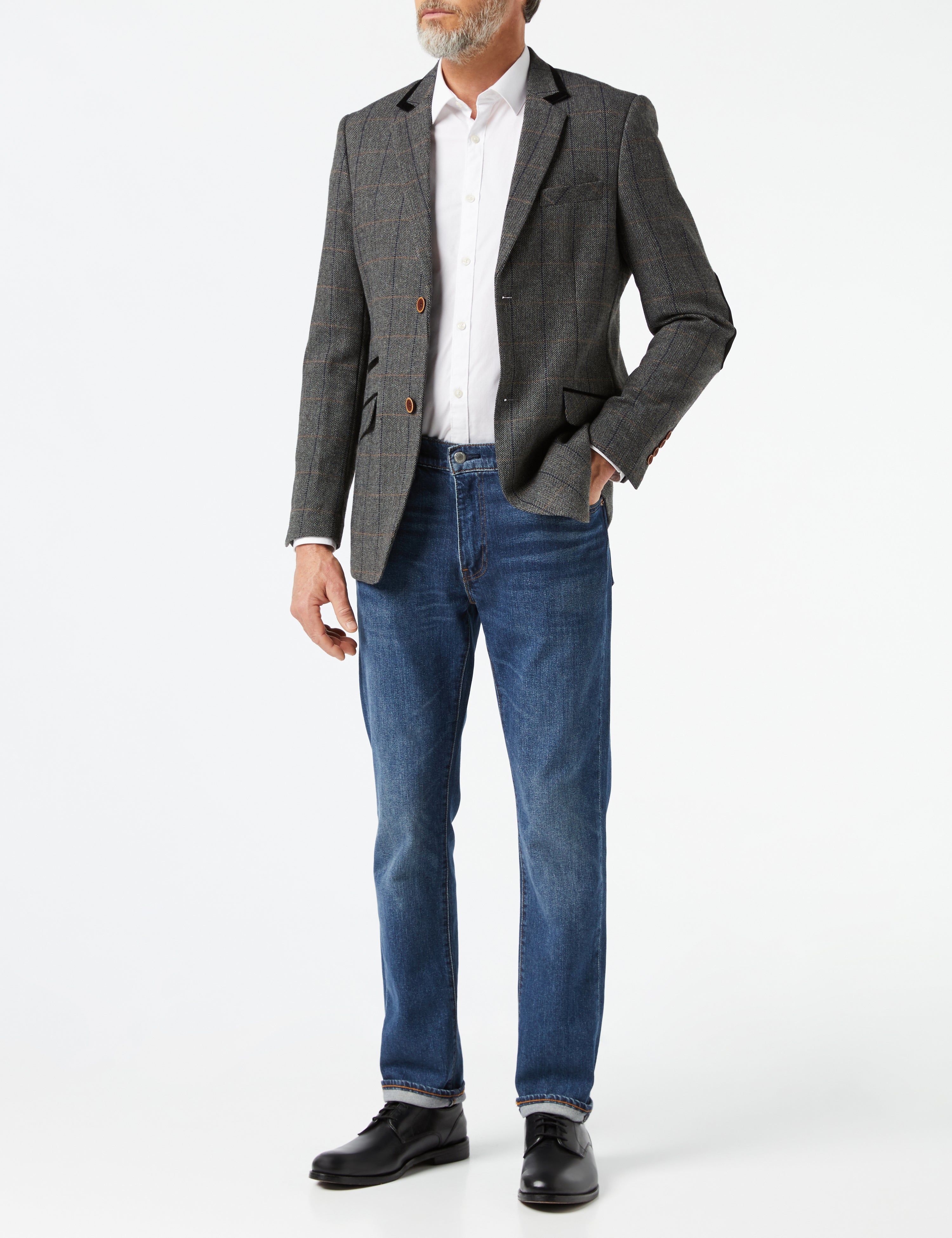 ELTON - Black Tweed Check Blazer