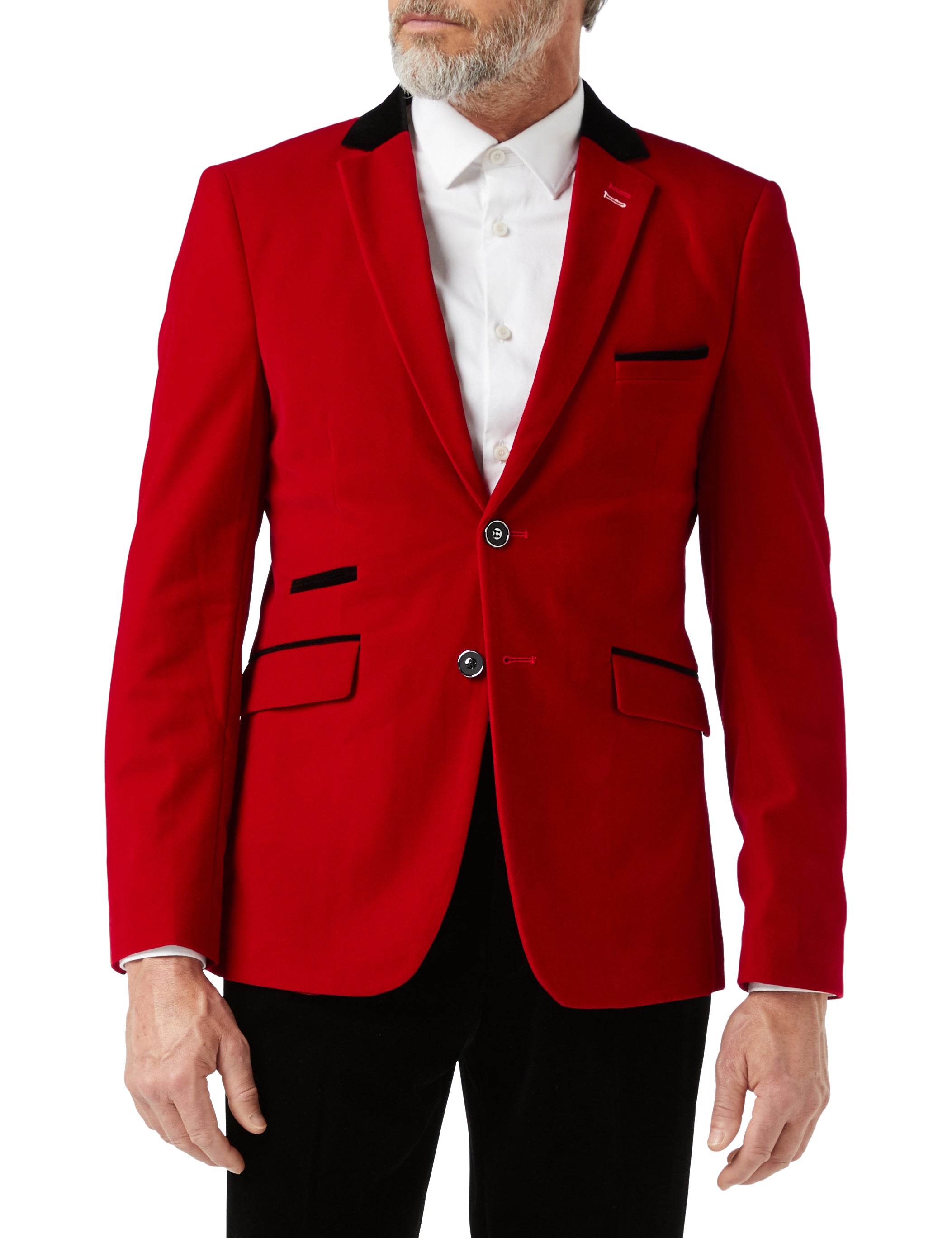 Red Soft Velvet Dinner Jacket