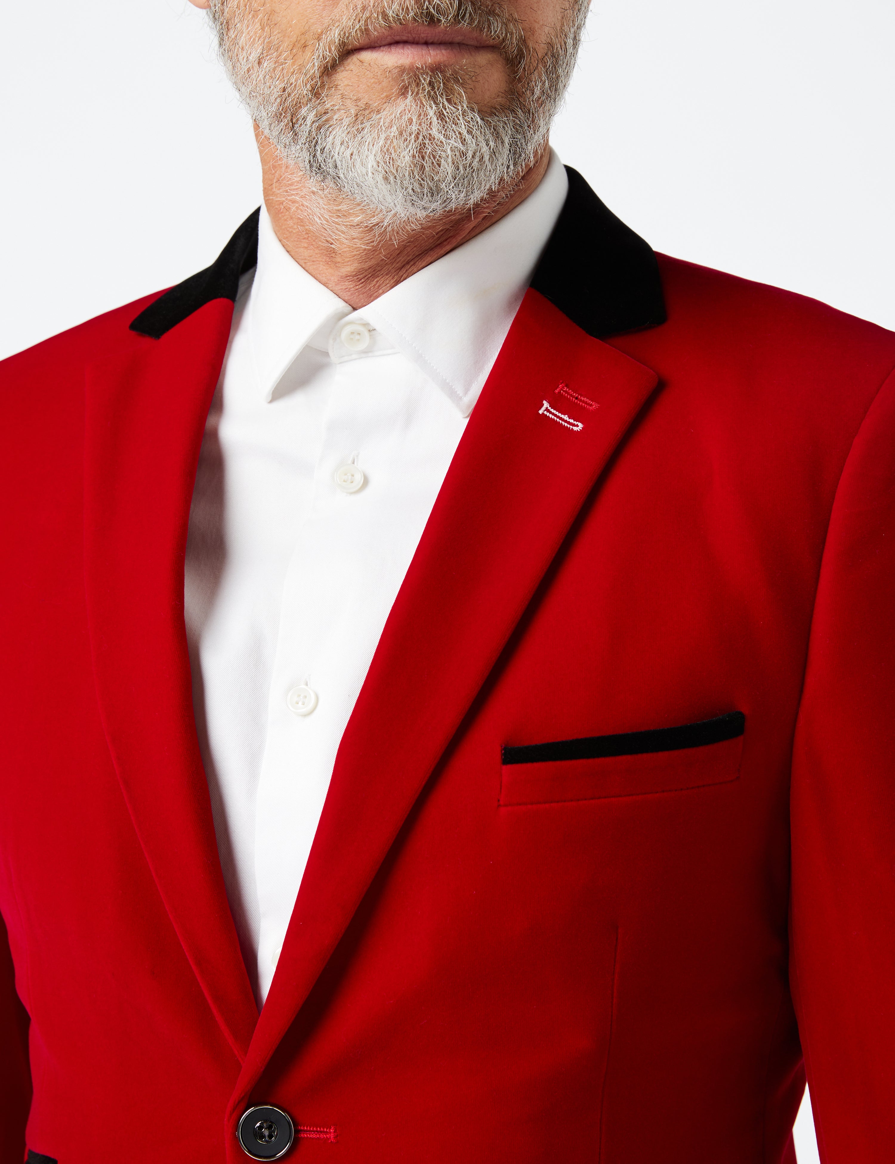 Red Soft Velvet Dinner Jacket