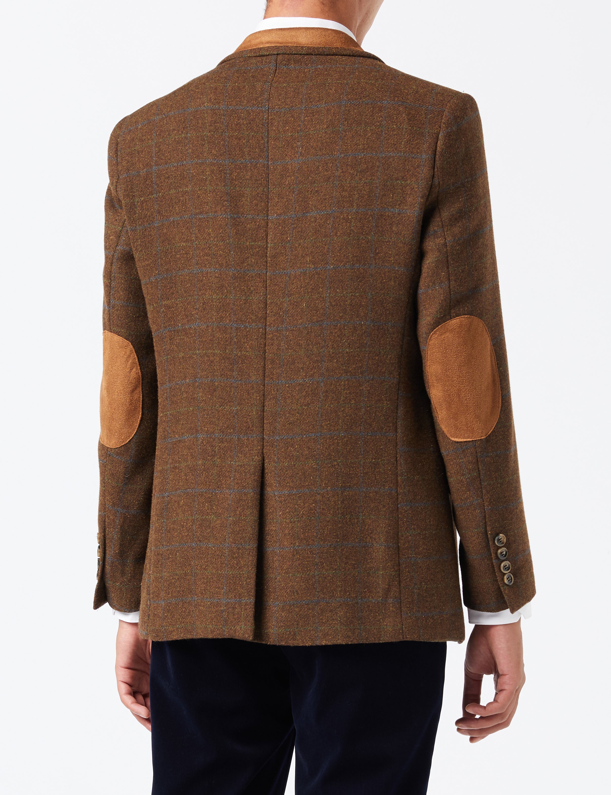 VITORI - VESTE À CARREAUX EN TWEED MARRON