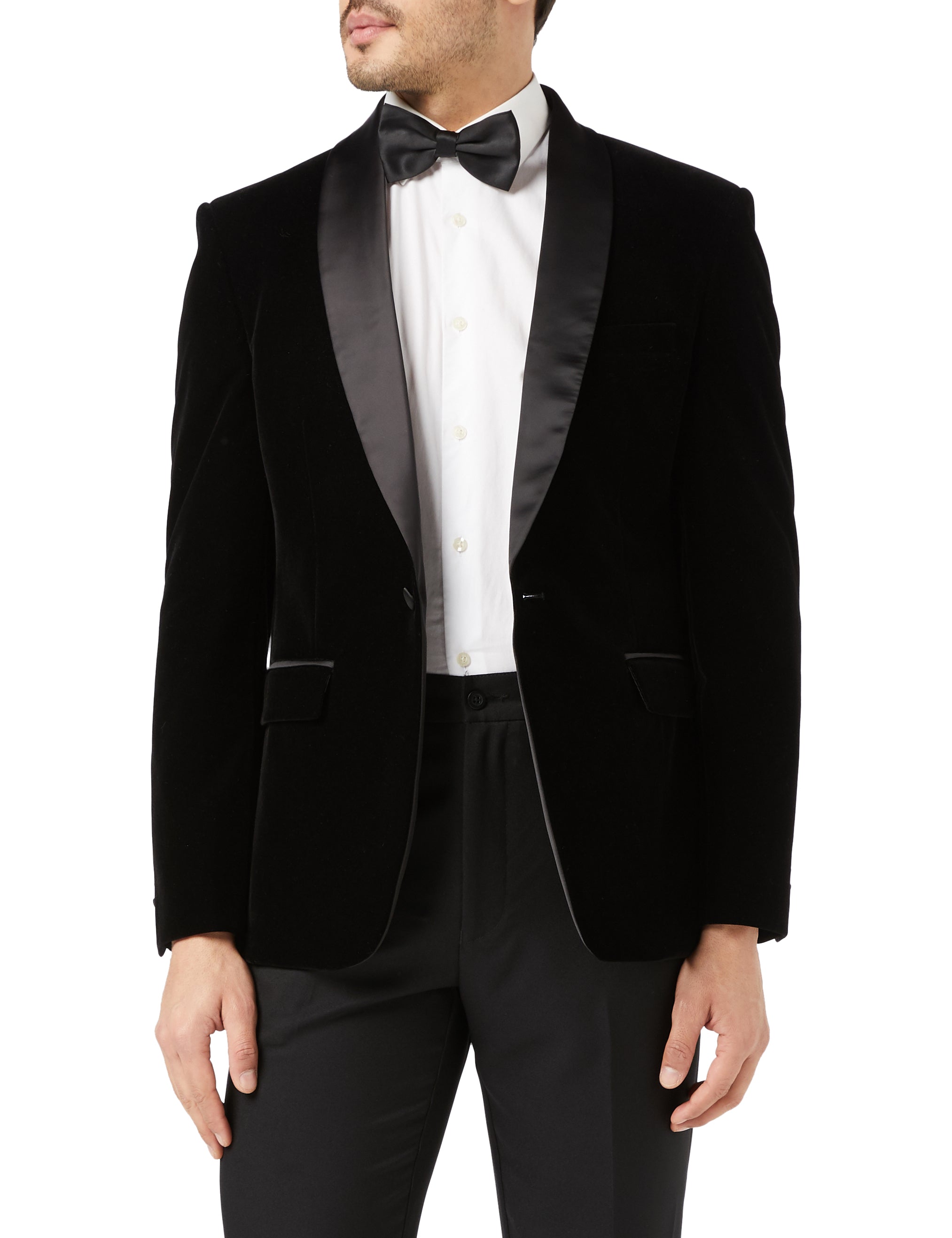 Tuxedo Black Soft Velvet Jacket