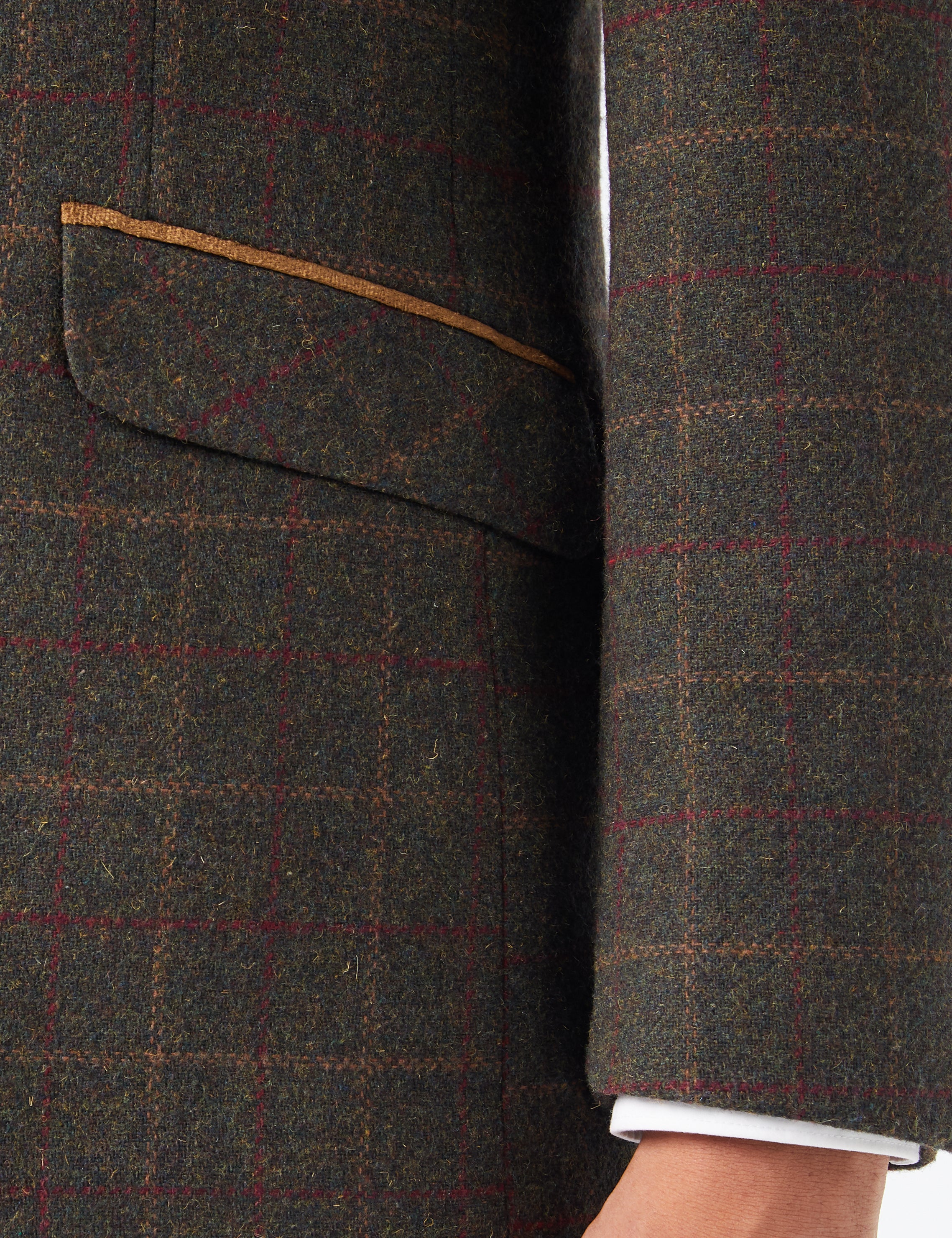 VITORI - VESTE À CARREAUX EN TWEED VERT