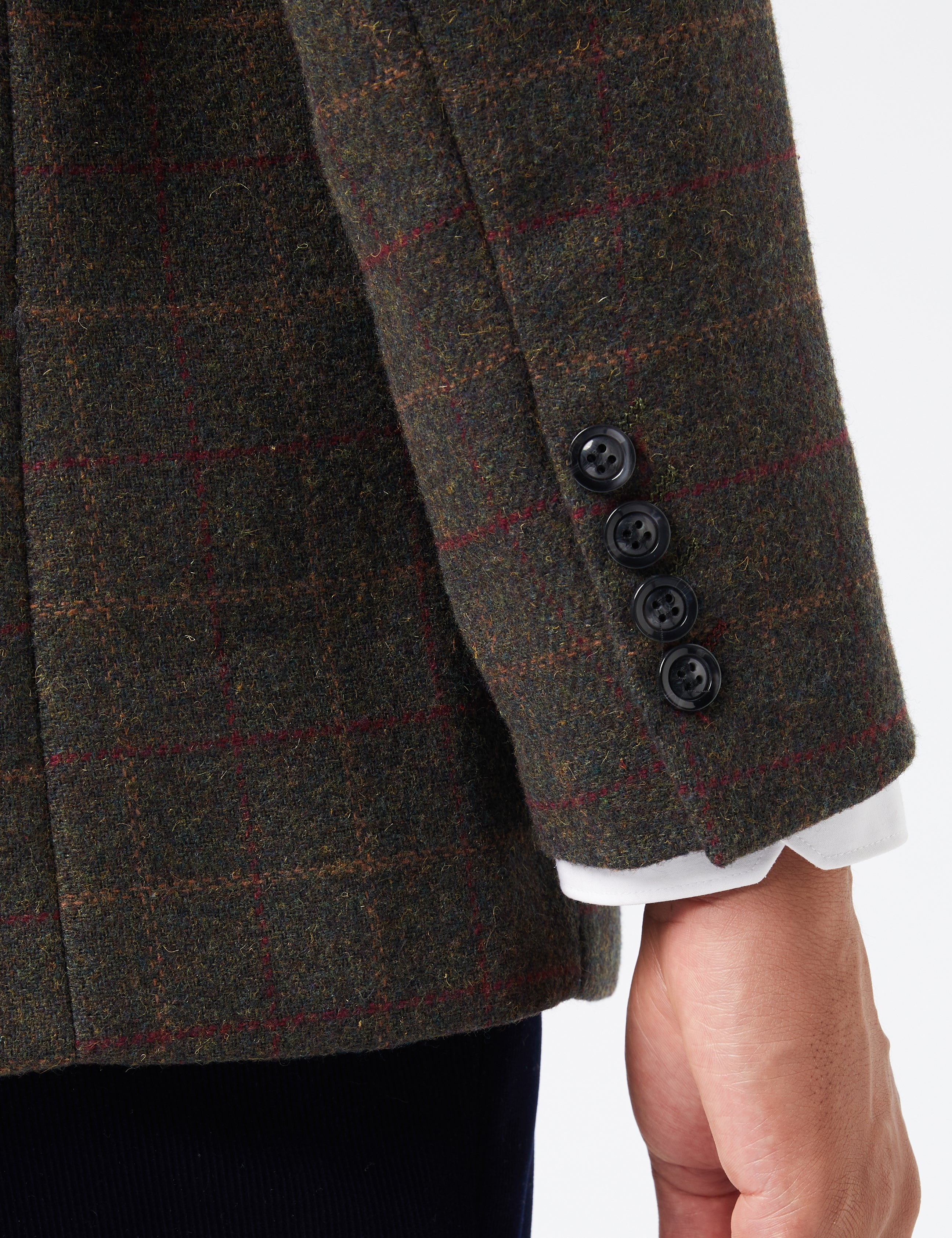 VITORI - VESTE À CARREAUX EN TWEED VERT