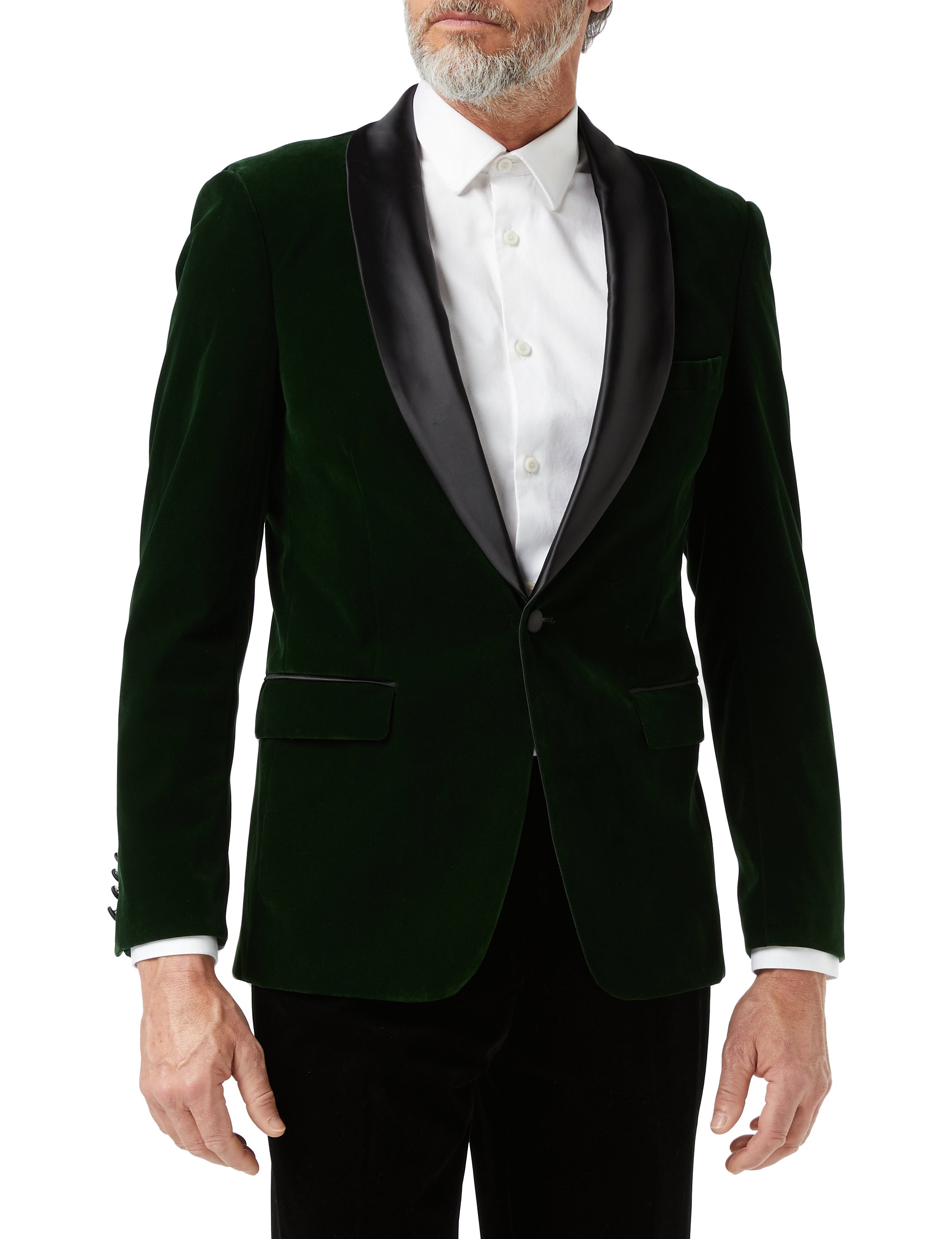 Tuxedo Green Soft Velvet Jacket