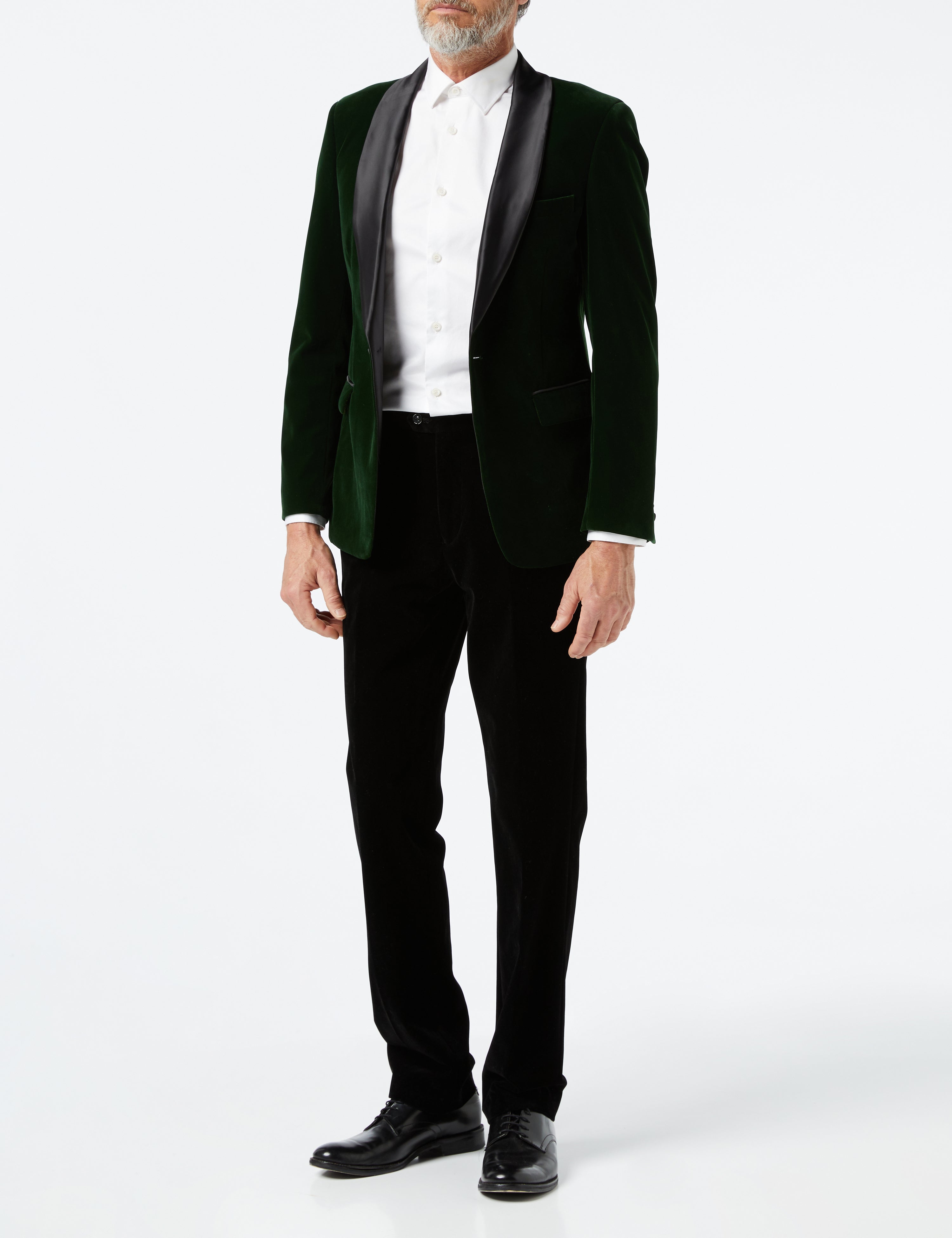 Tuxedo Green Soft Velvet Jacket