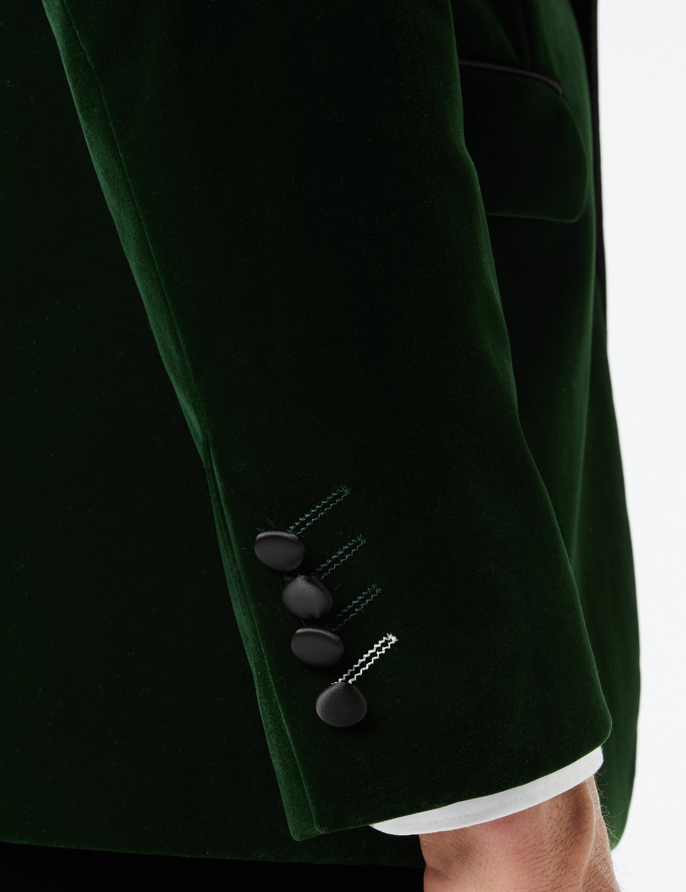 Tuxedo Green Soft Velvet Jacket