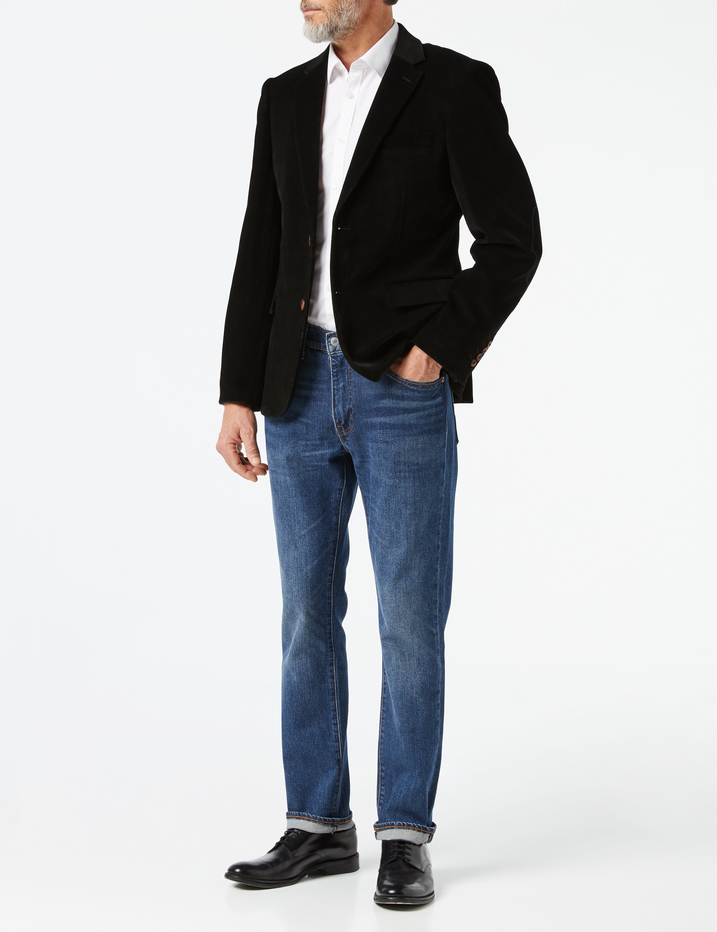 MATTHEW Black Corduroy Blazer Jacket XPOSED