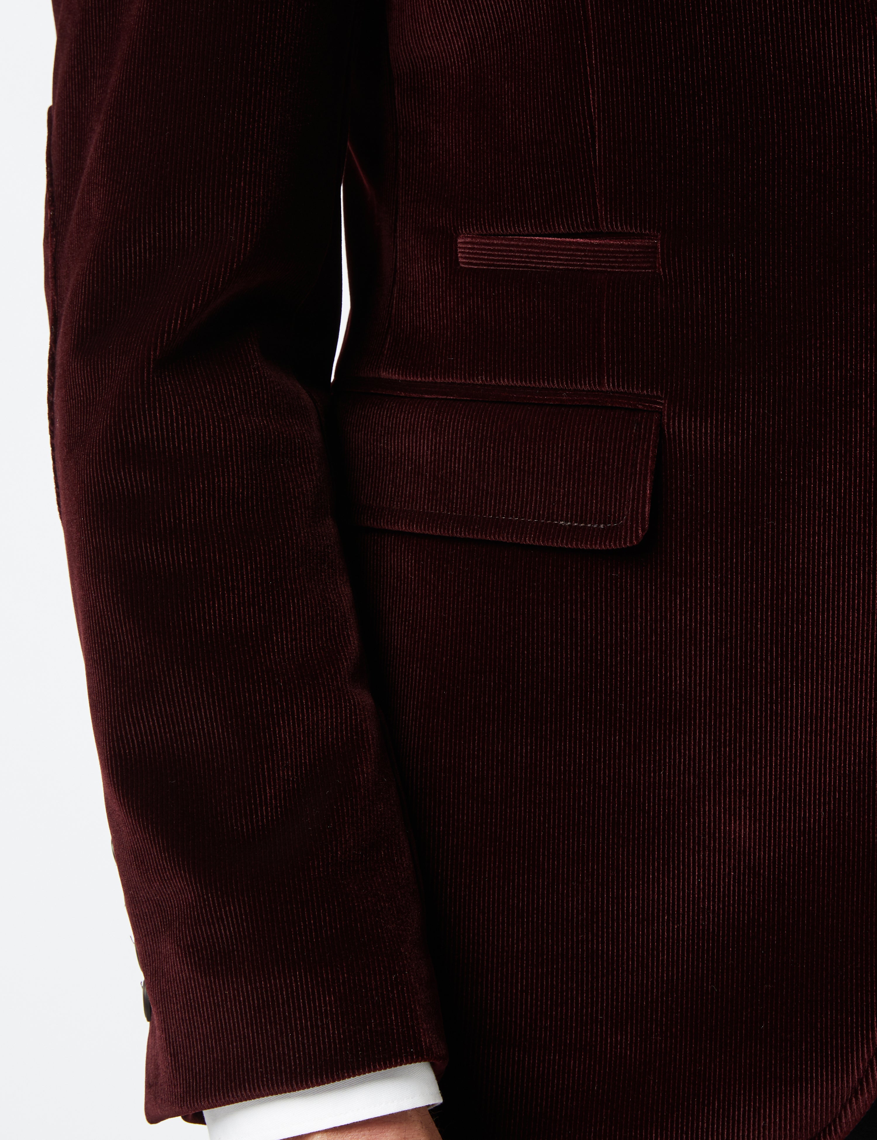 Maroon Corduroy Blazer Jacket