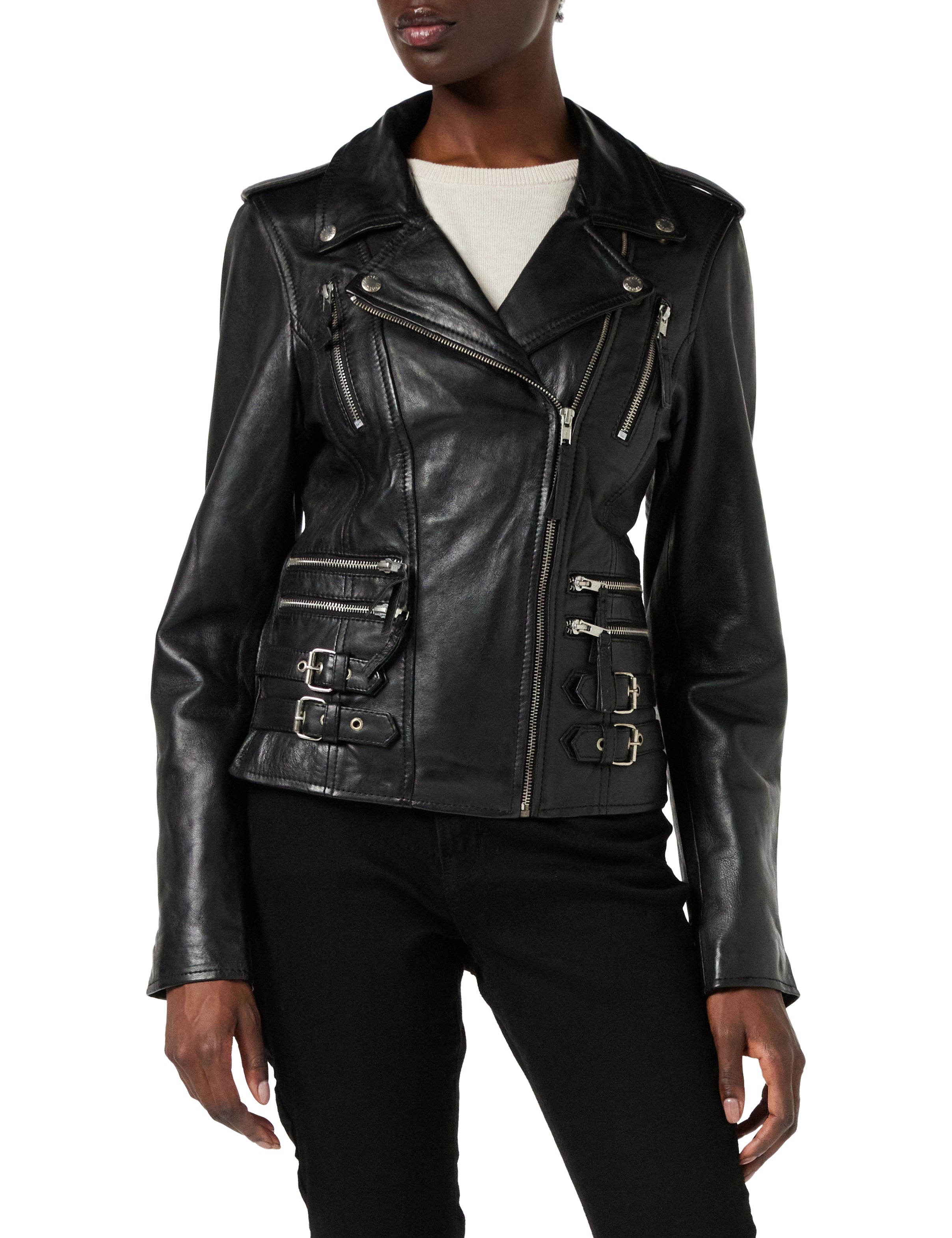 LADIES VINTAGE ZIP BUCKLE JACKET