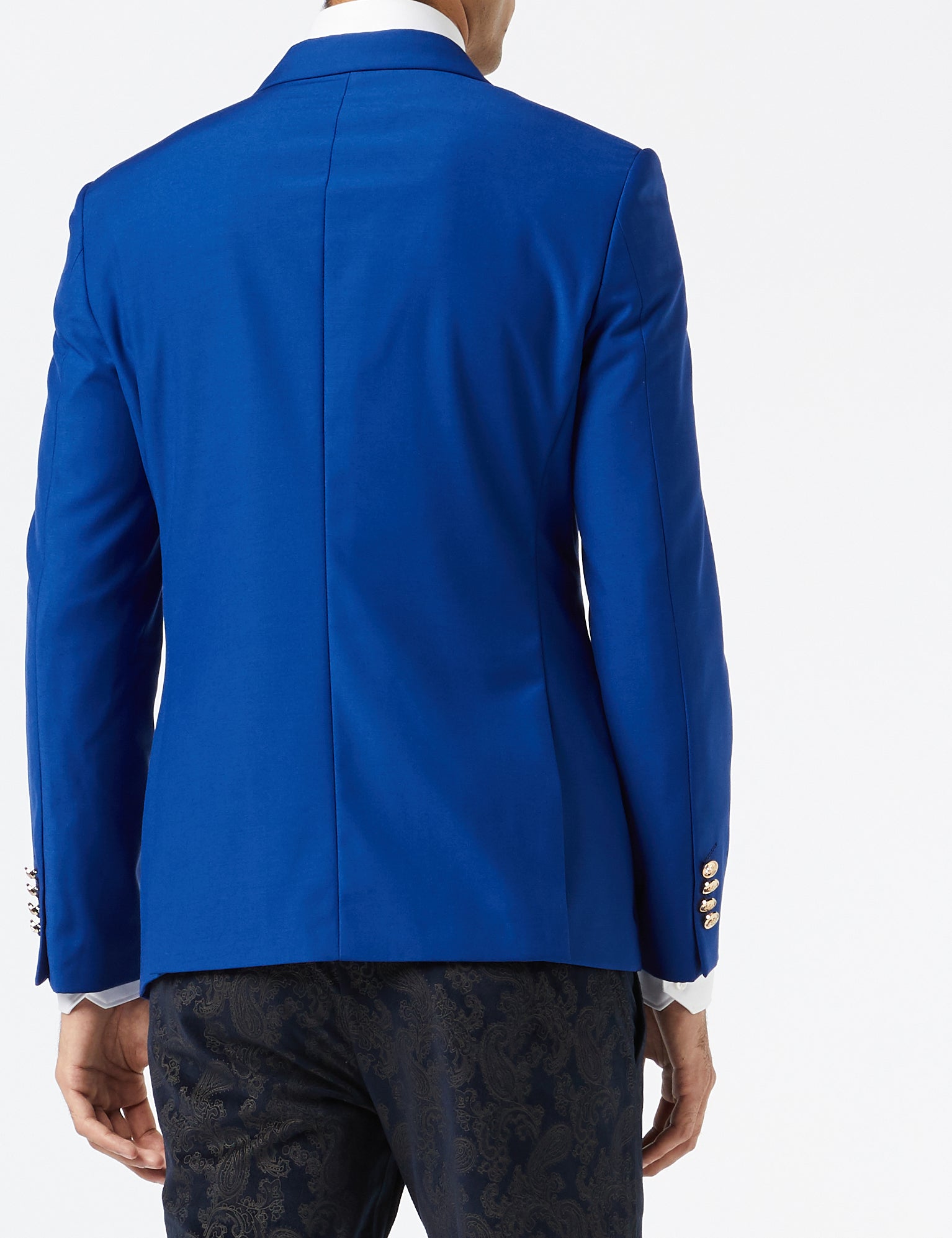 Blue Double Breasted Gold Button Jacket