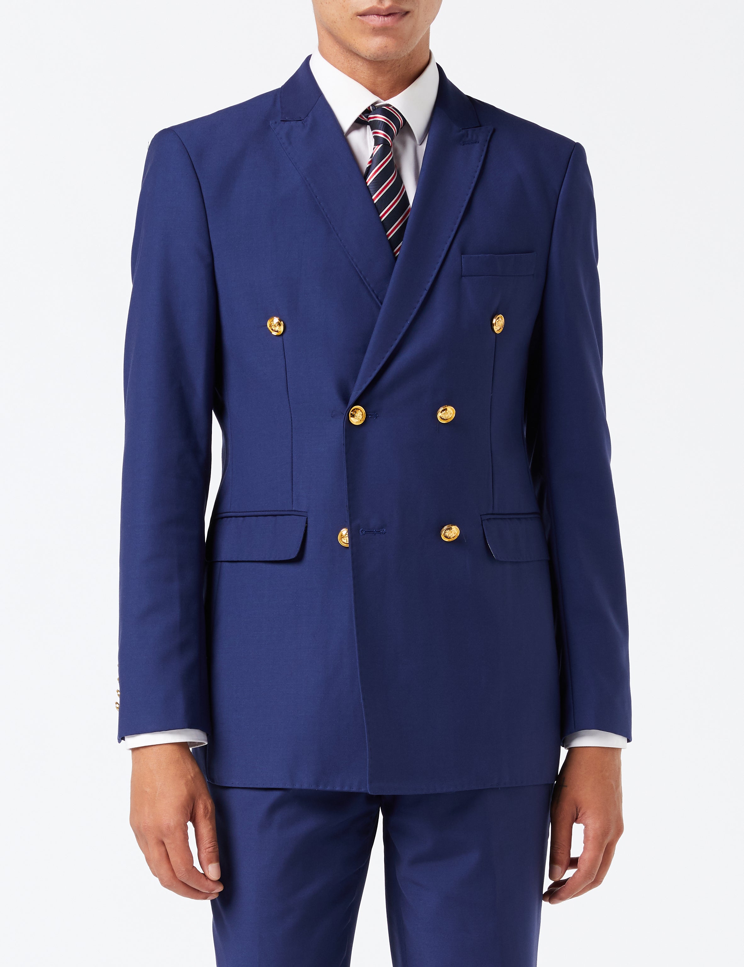 NAVY DOUBLE BREASTED GOLD BUTTON SUIT