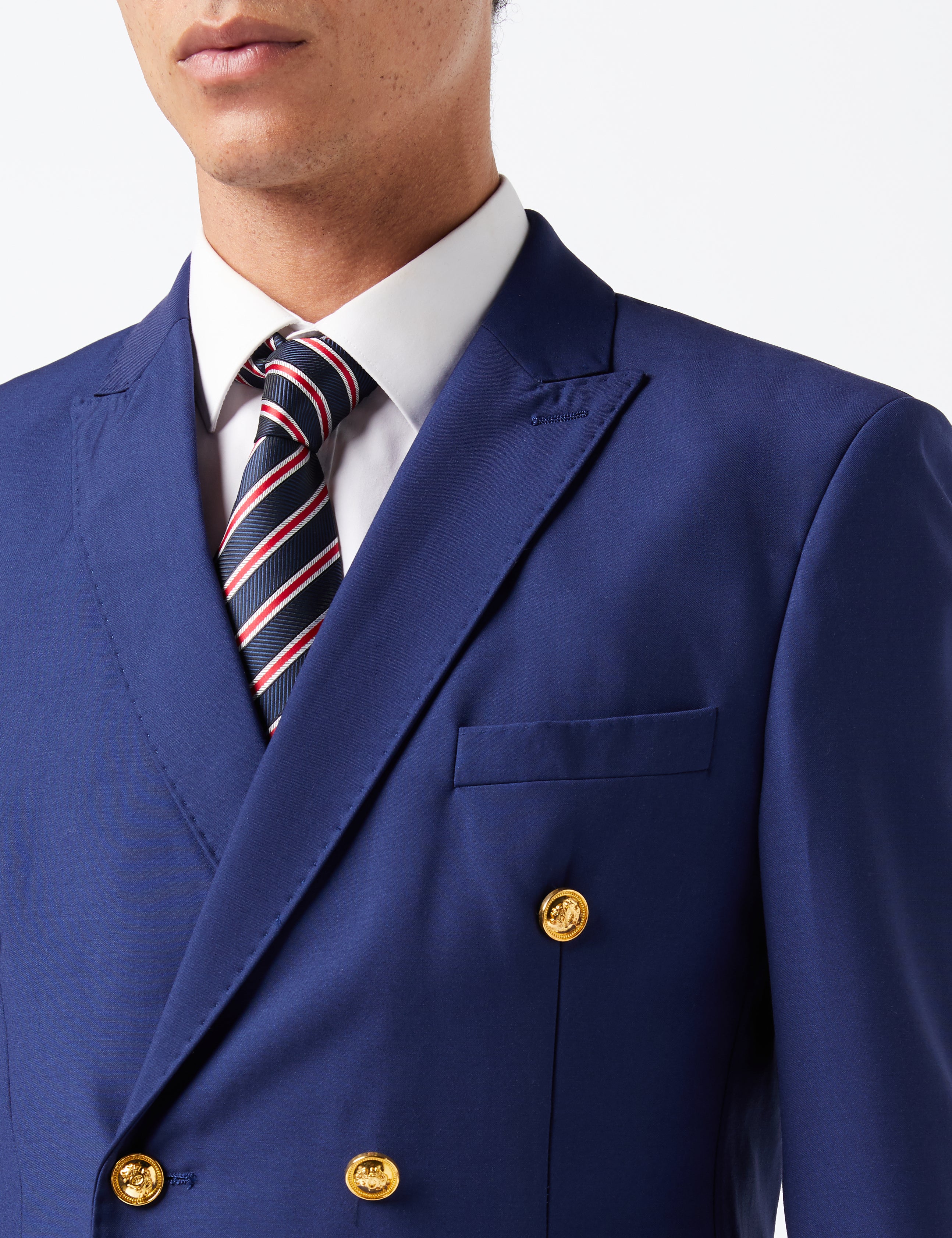 NAVY DOUBLE BREASTED GOLD BUTTON SUIT