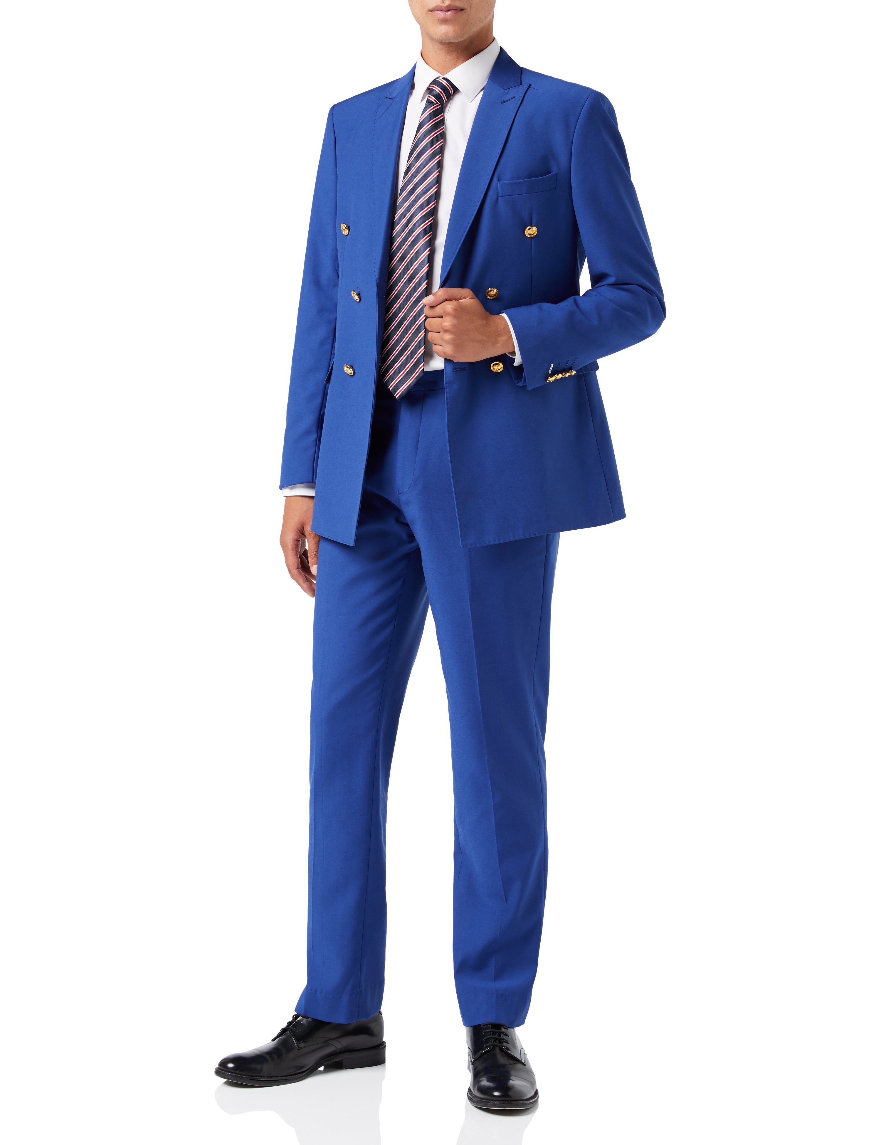 BLUE DOUBLE BREASTED GOLD BUTTON SUIT