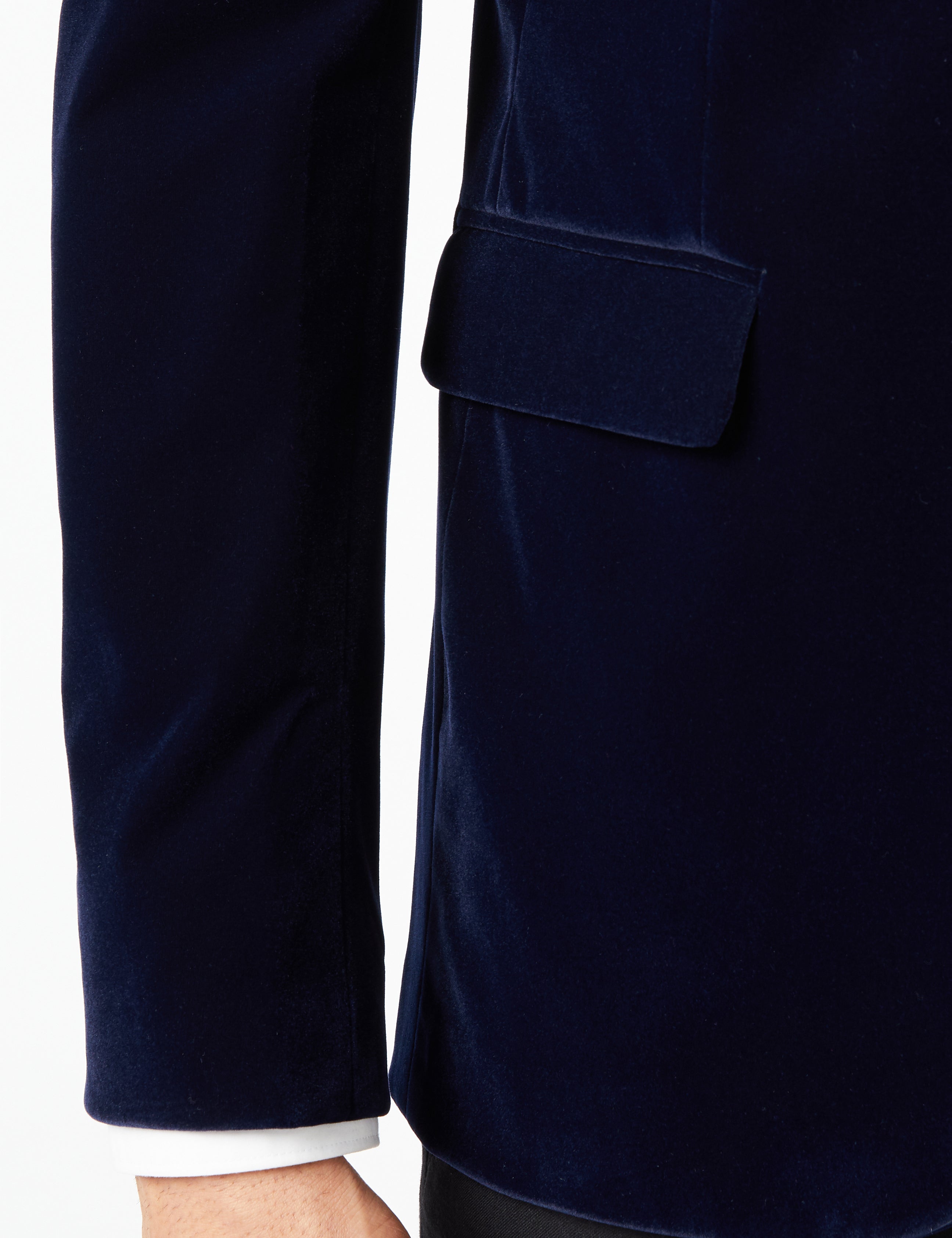 GARY - BLAZER EN VELOURS MARINE