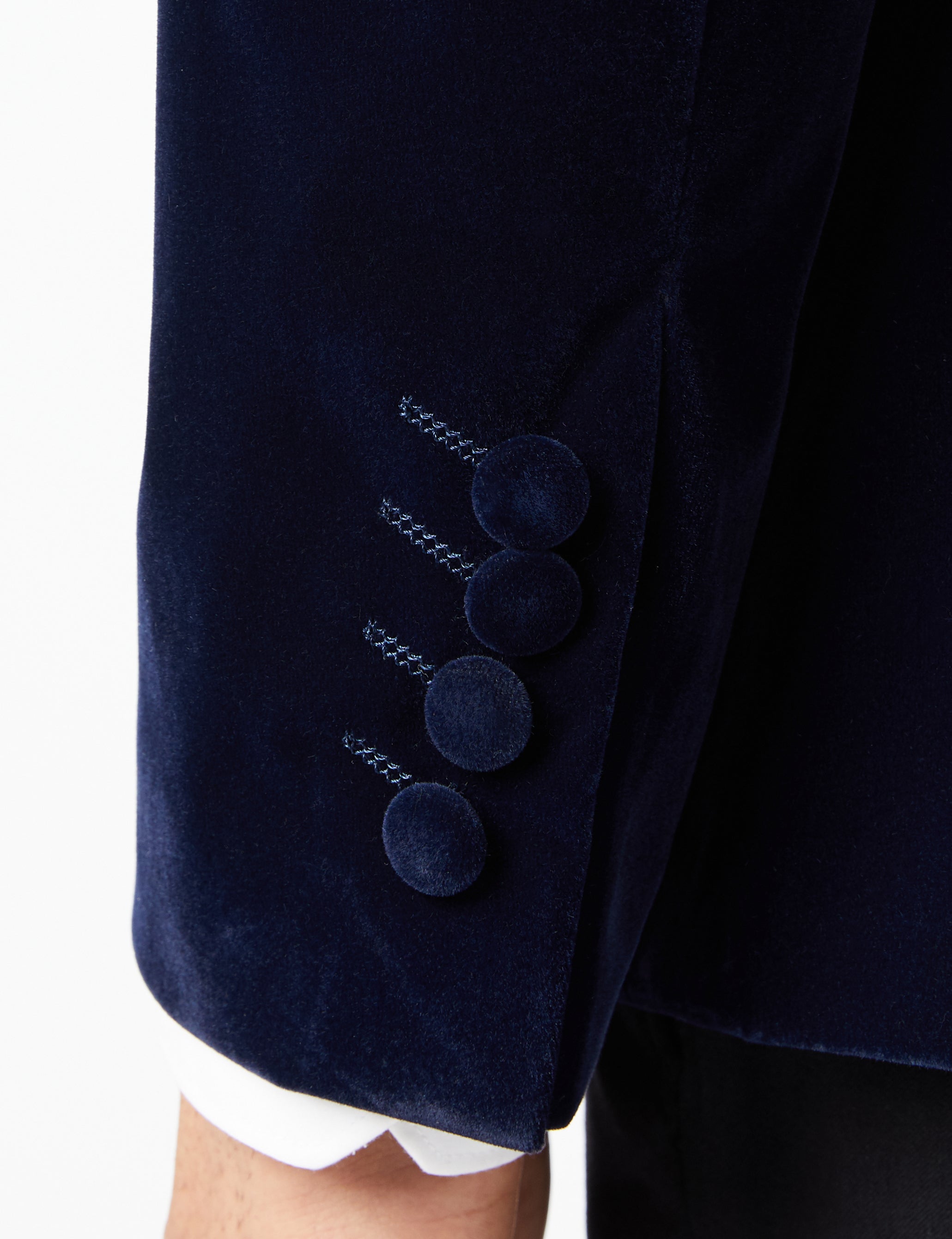 GARY - BLAZER EN VELOURS MARINE