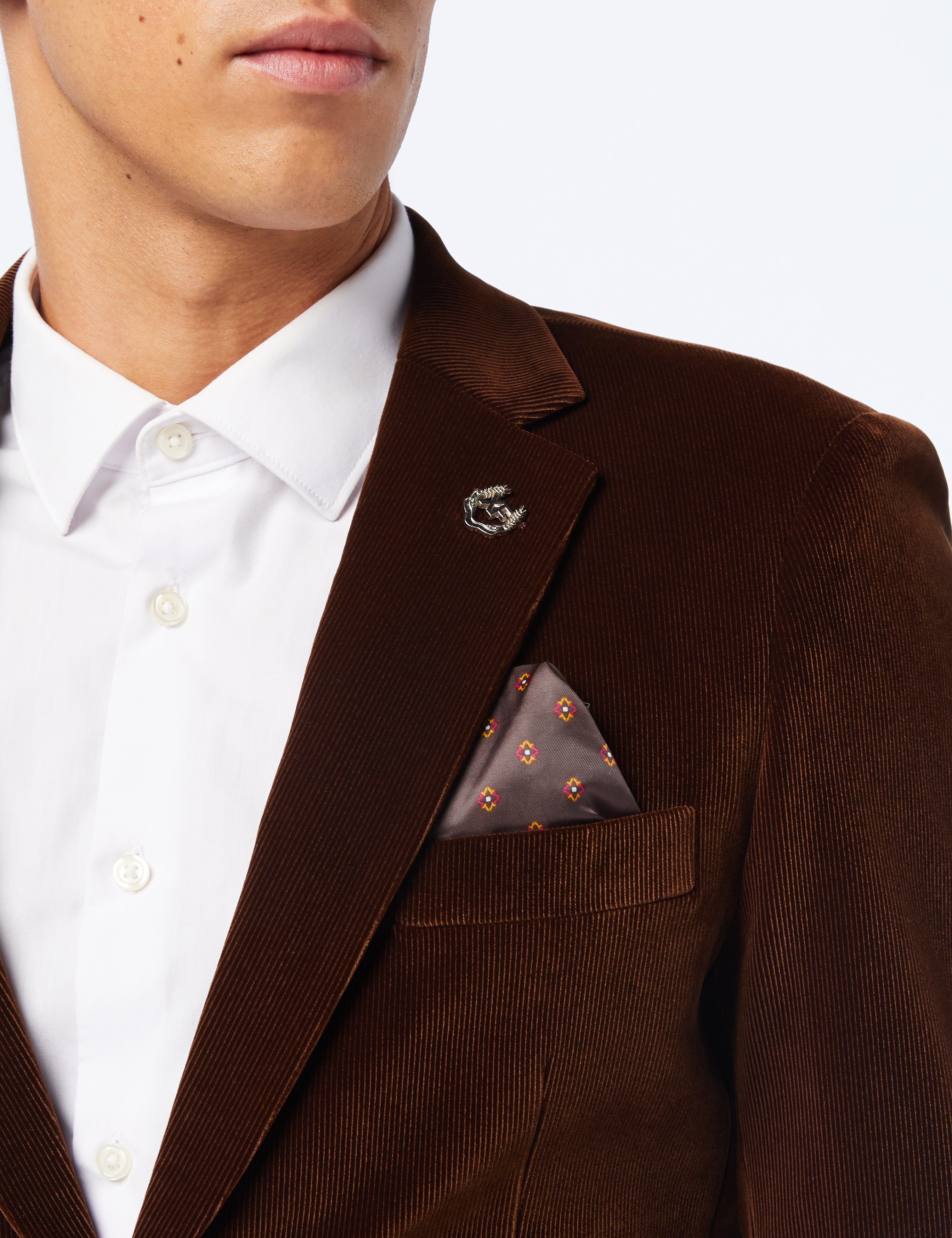 Brown Corduroy Blazer Jacket