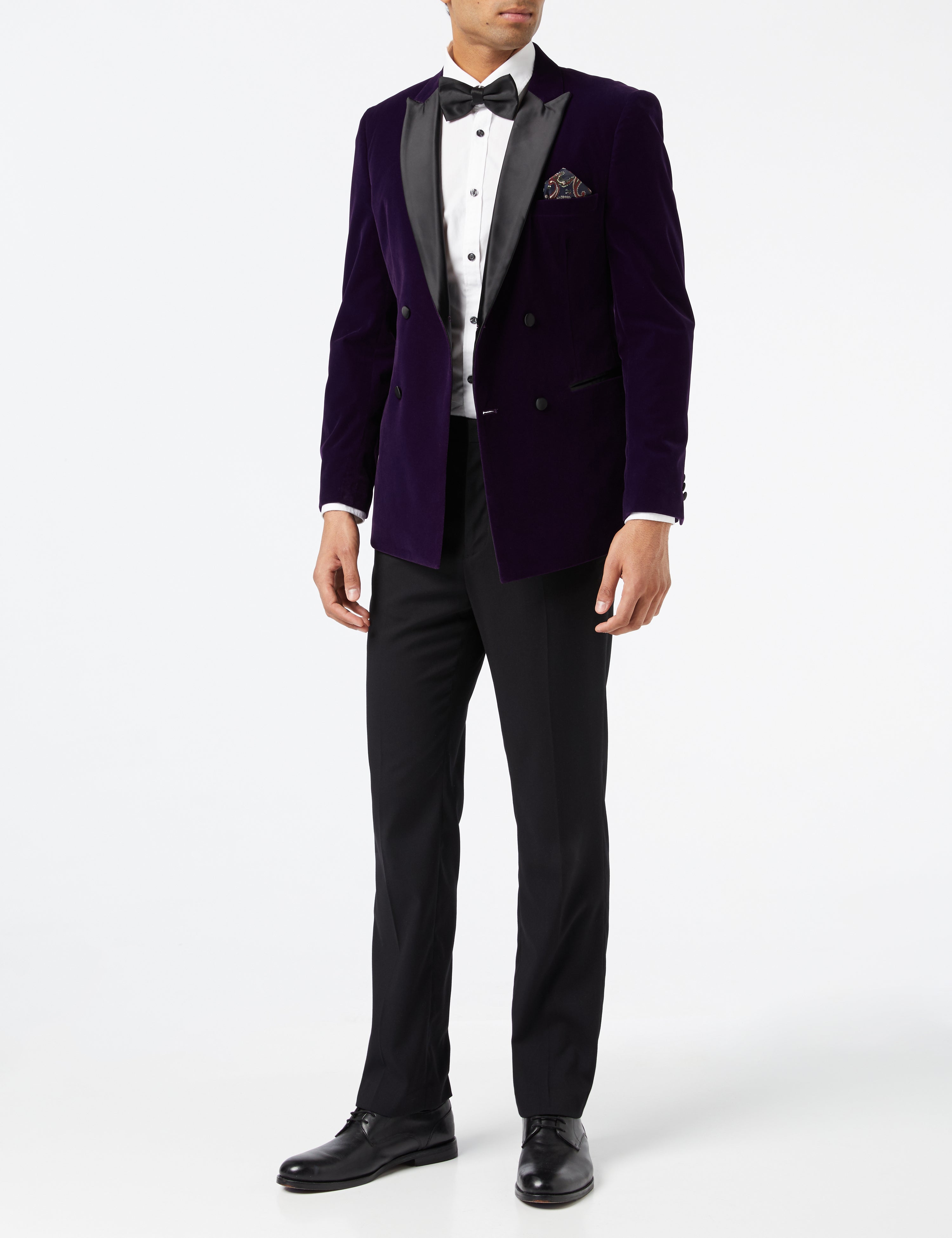 SMITH Purple Soft Velvet Dinner Jacket XPOSED