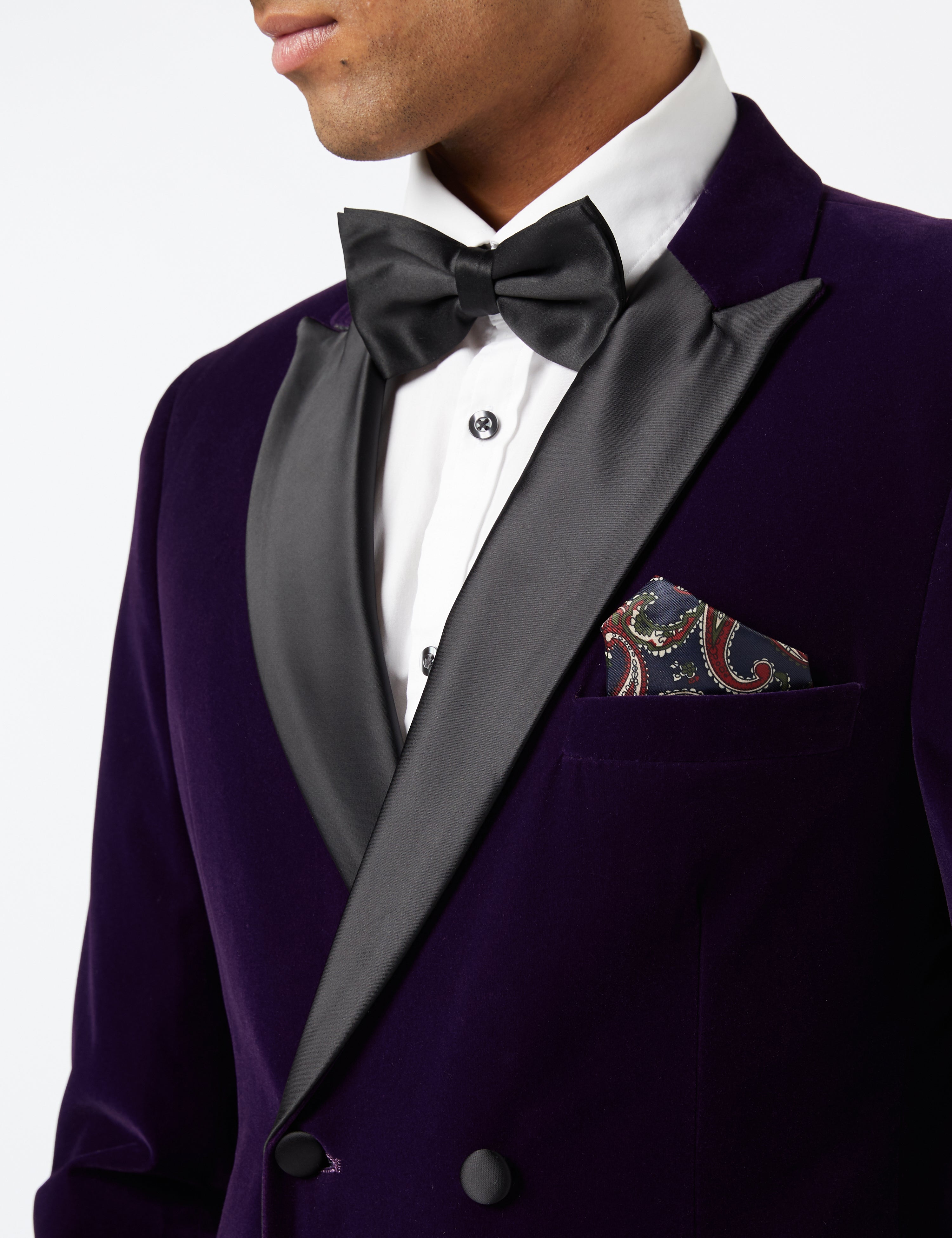 SMITH - Purple Soft Velvet Dinner Jacket