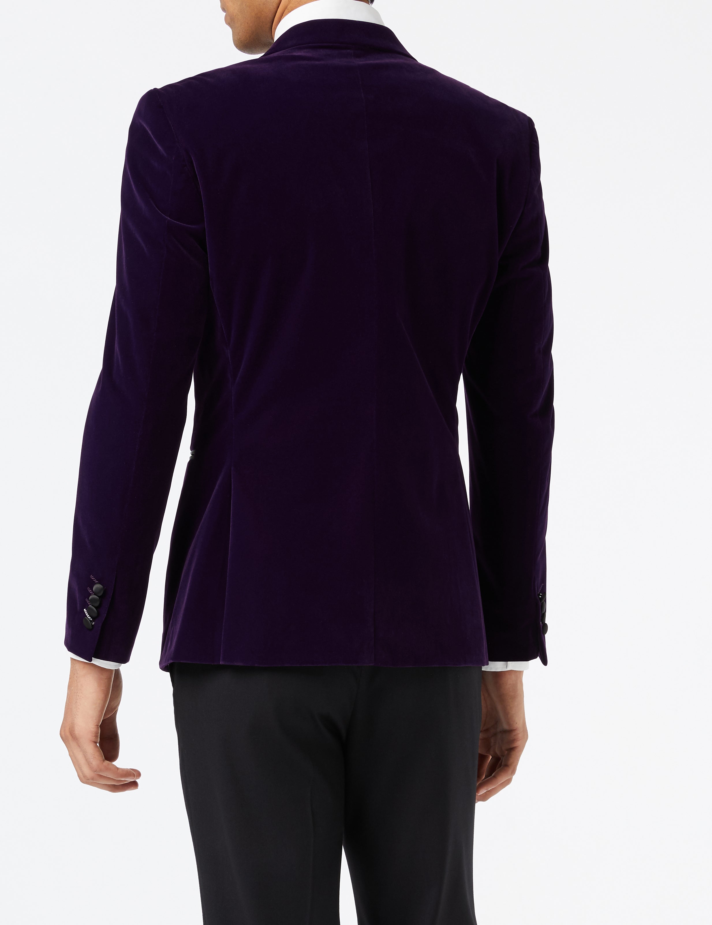 SMITH – Lila Smoking-Jacke aus weichem Samt