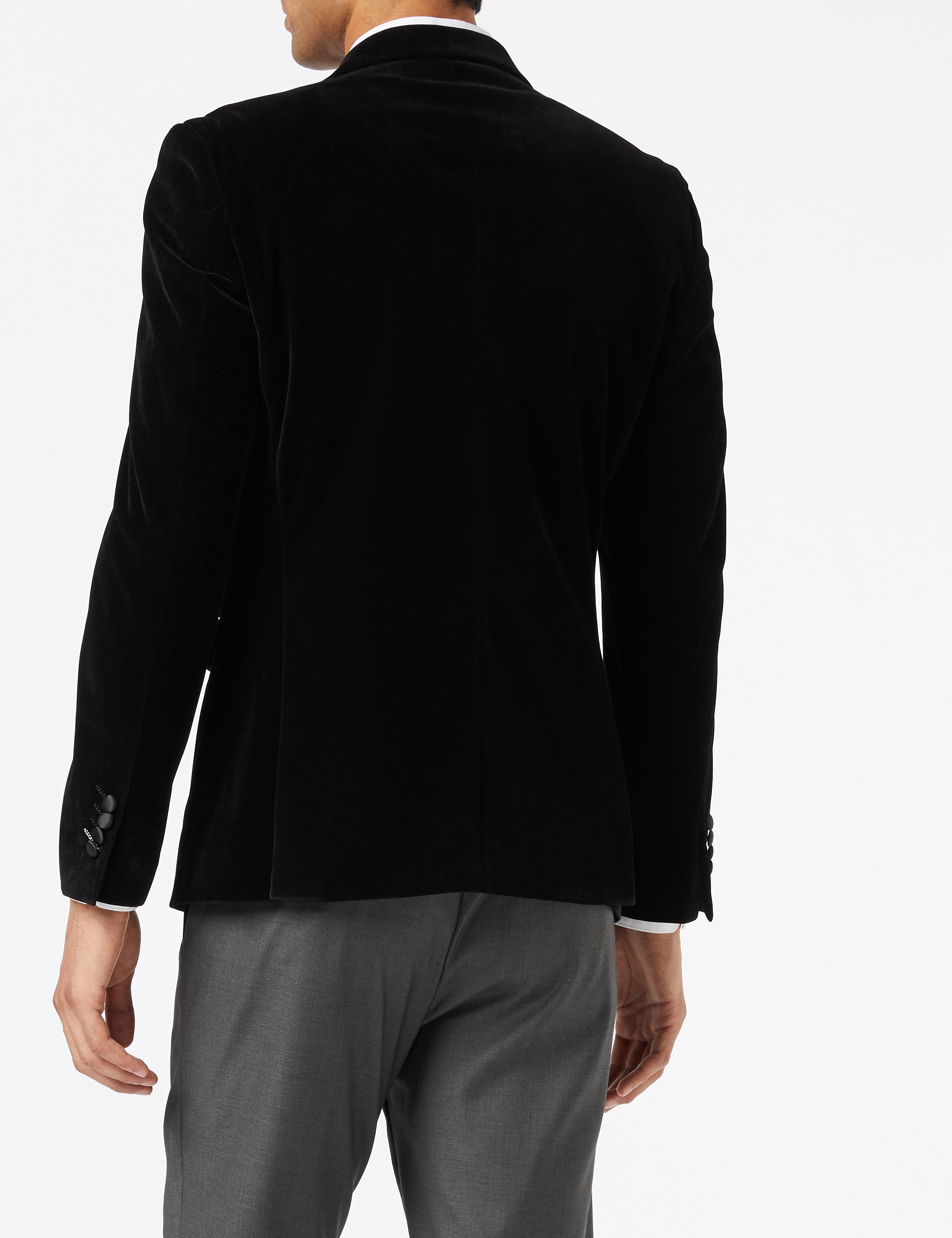 WILLS - Black Soft Velvet Dinner Jacket