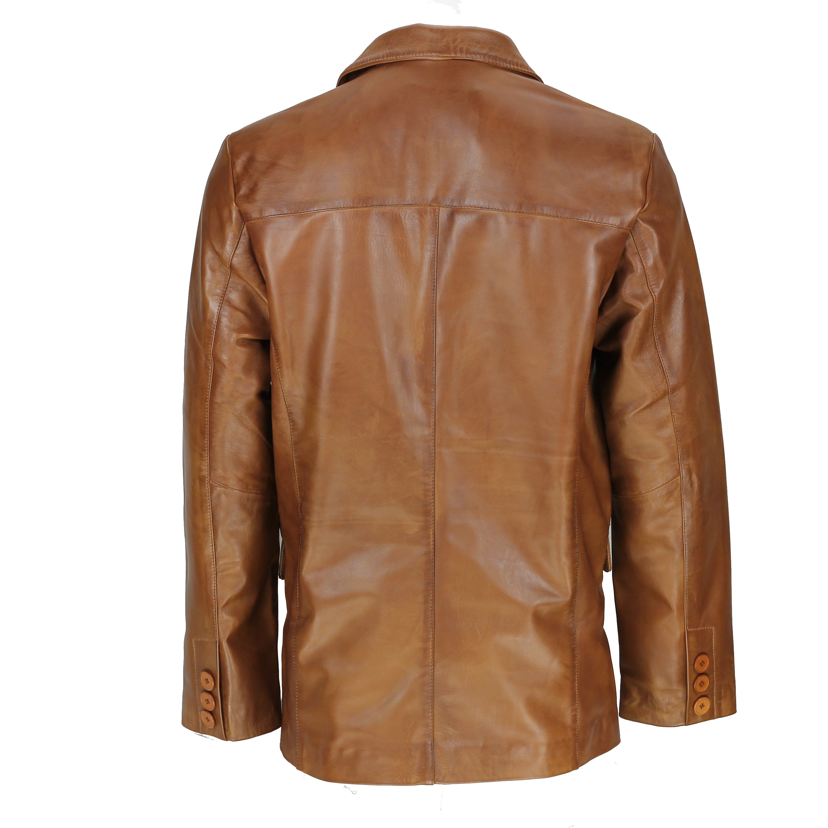 MEN’S VINTAGE MID LENGTH LEATHER JACKET