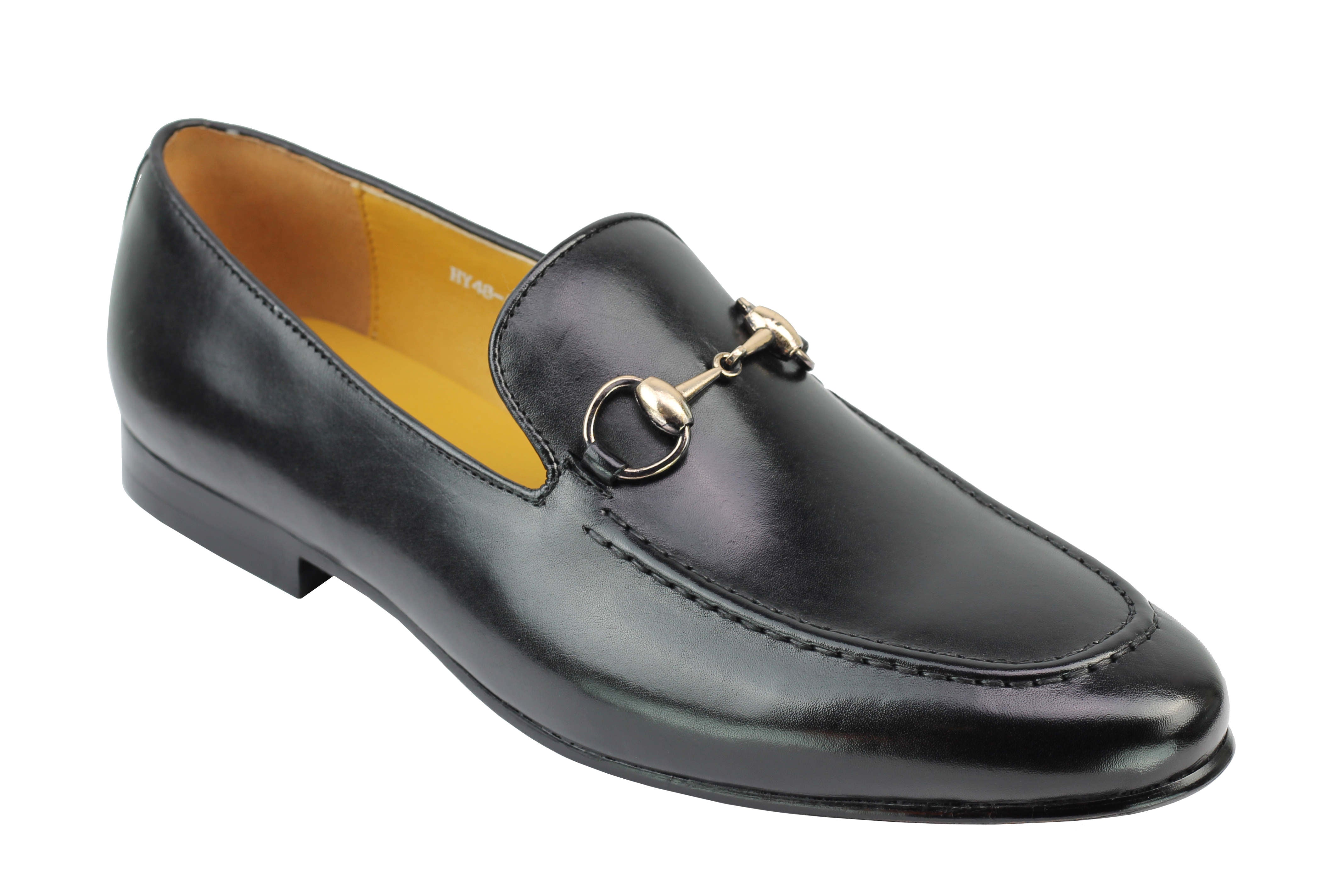 Real Leather Horse bit Snaffel Black Loafers
