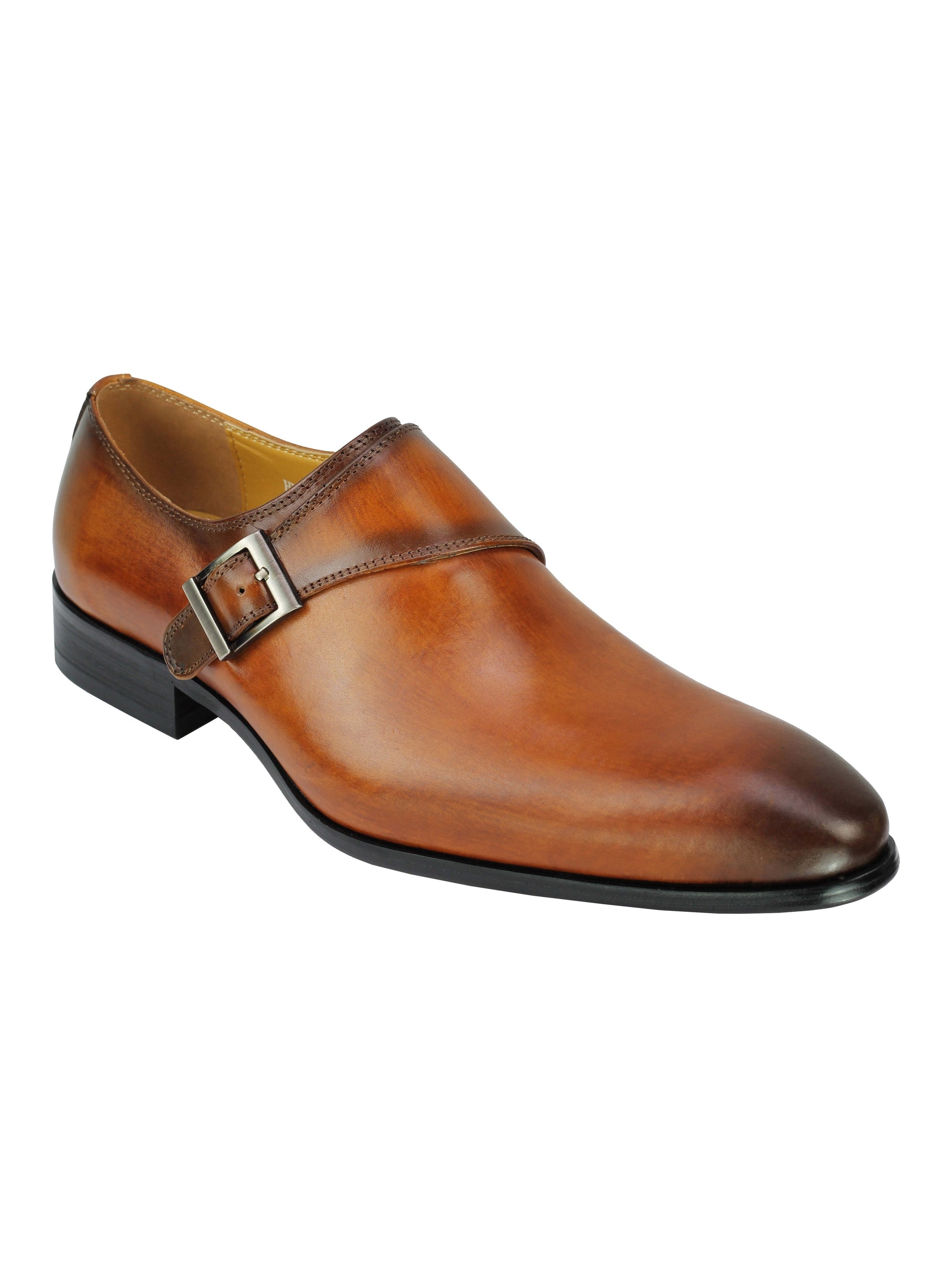 Real Leather Buckle Strap Slip Loafers