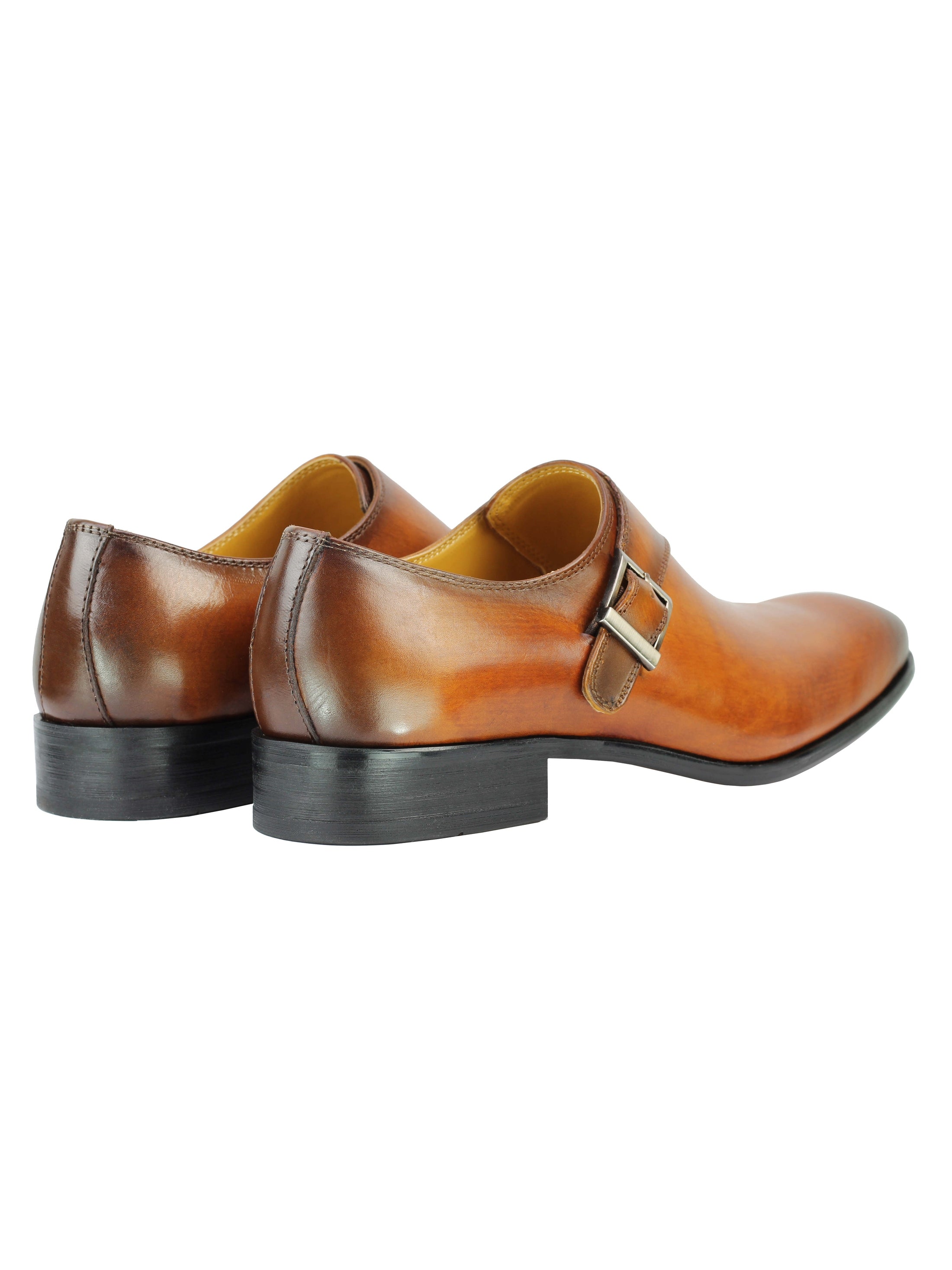 Real Leather Buckle Strap Slip Loafers