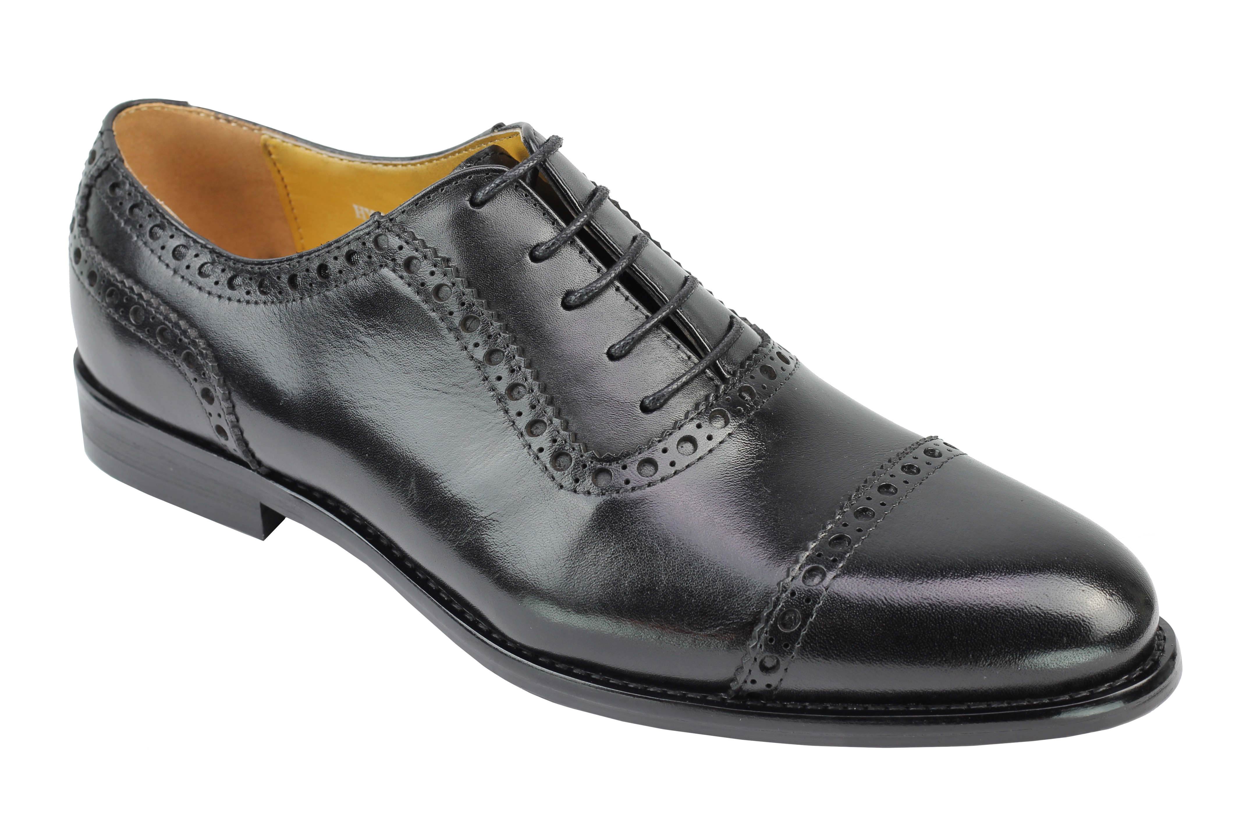 Real Leather Lace Up Formal Black Shoes