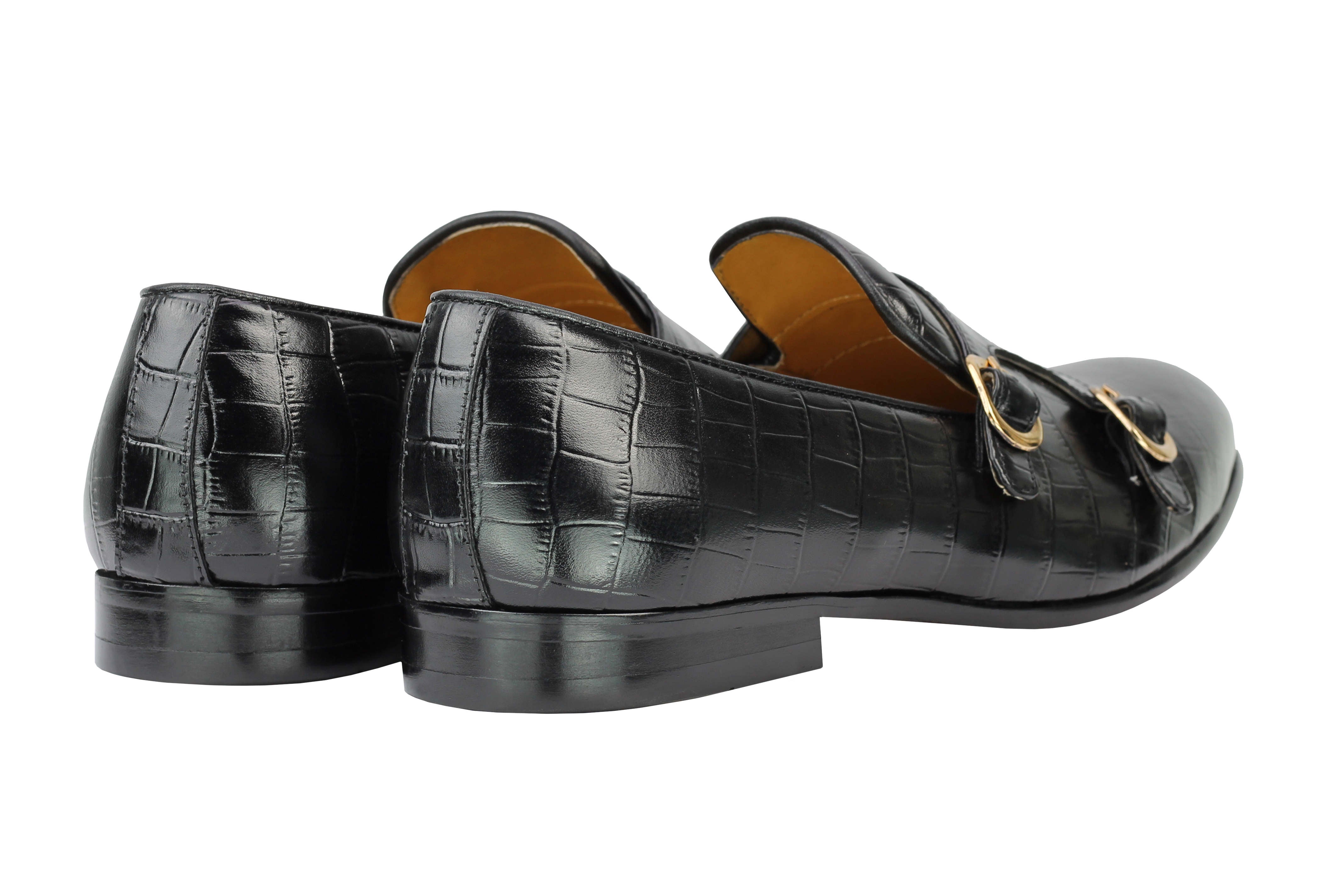 Real Leather Double Strap Monk Loafer