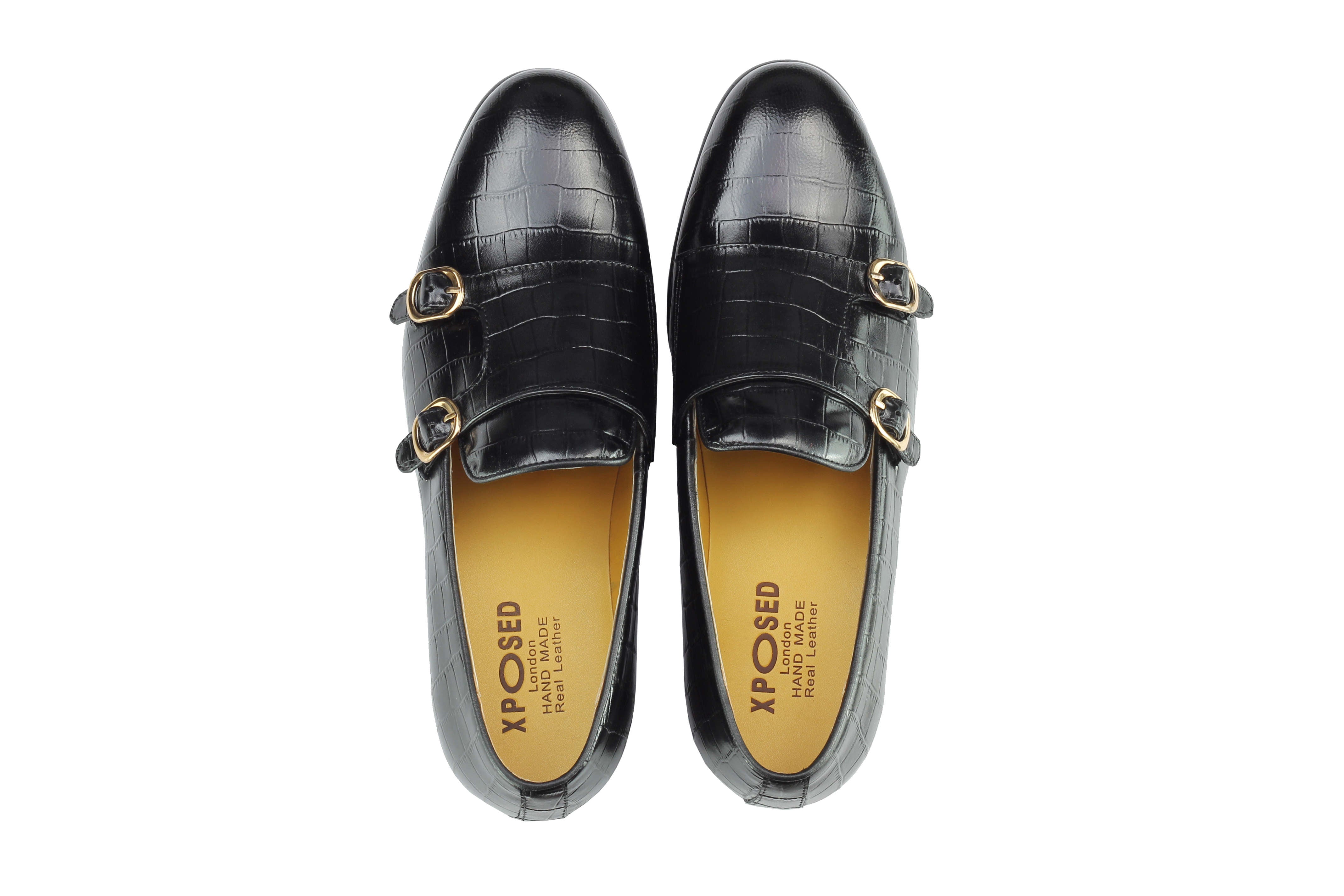 Real Leather Double Strap Monk Loafer