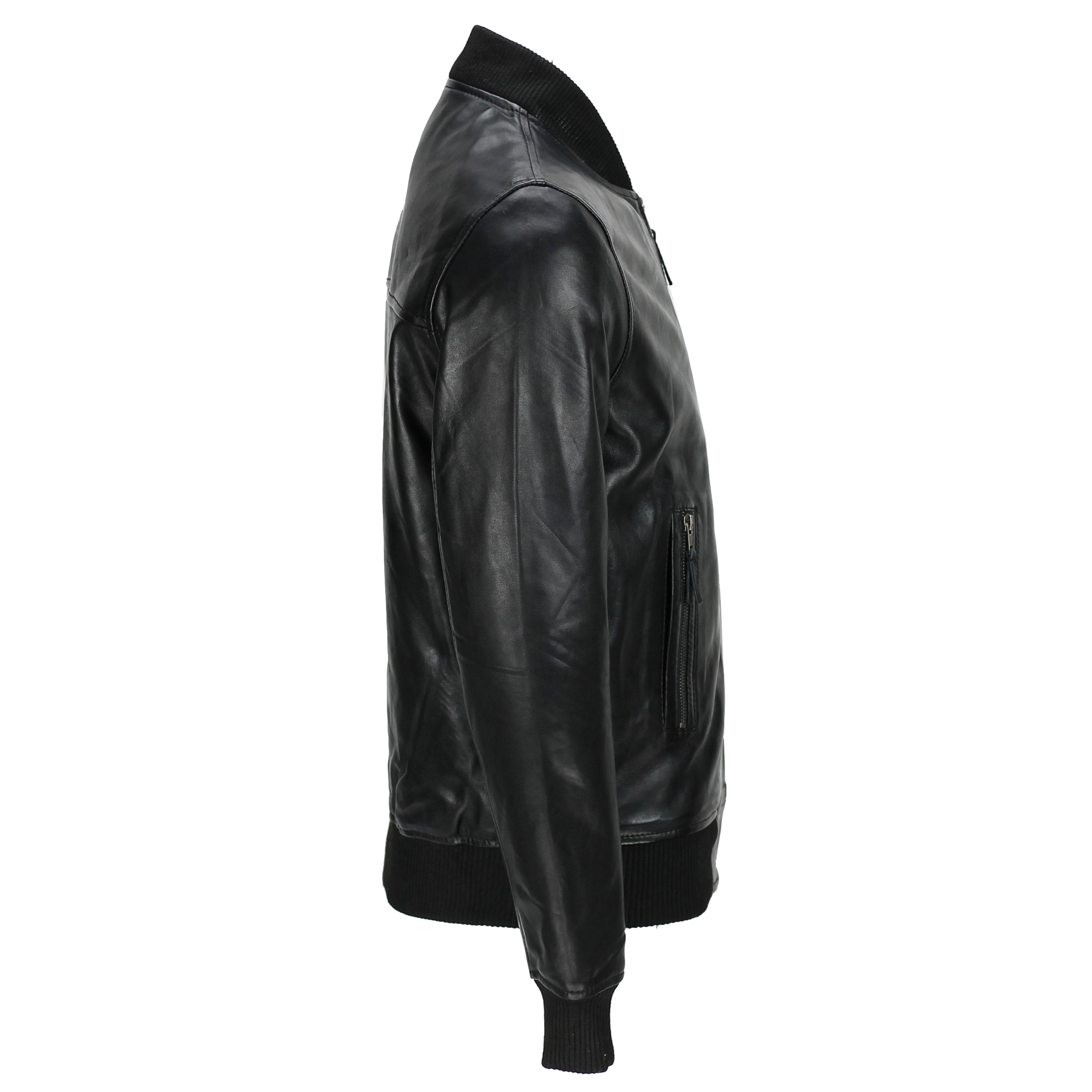 VESTE MOTARD BOMBER SANS COL