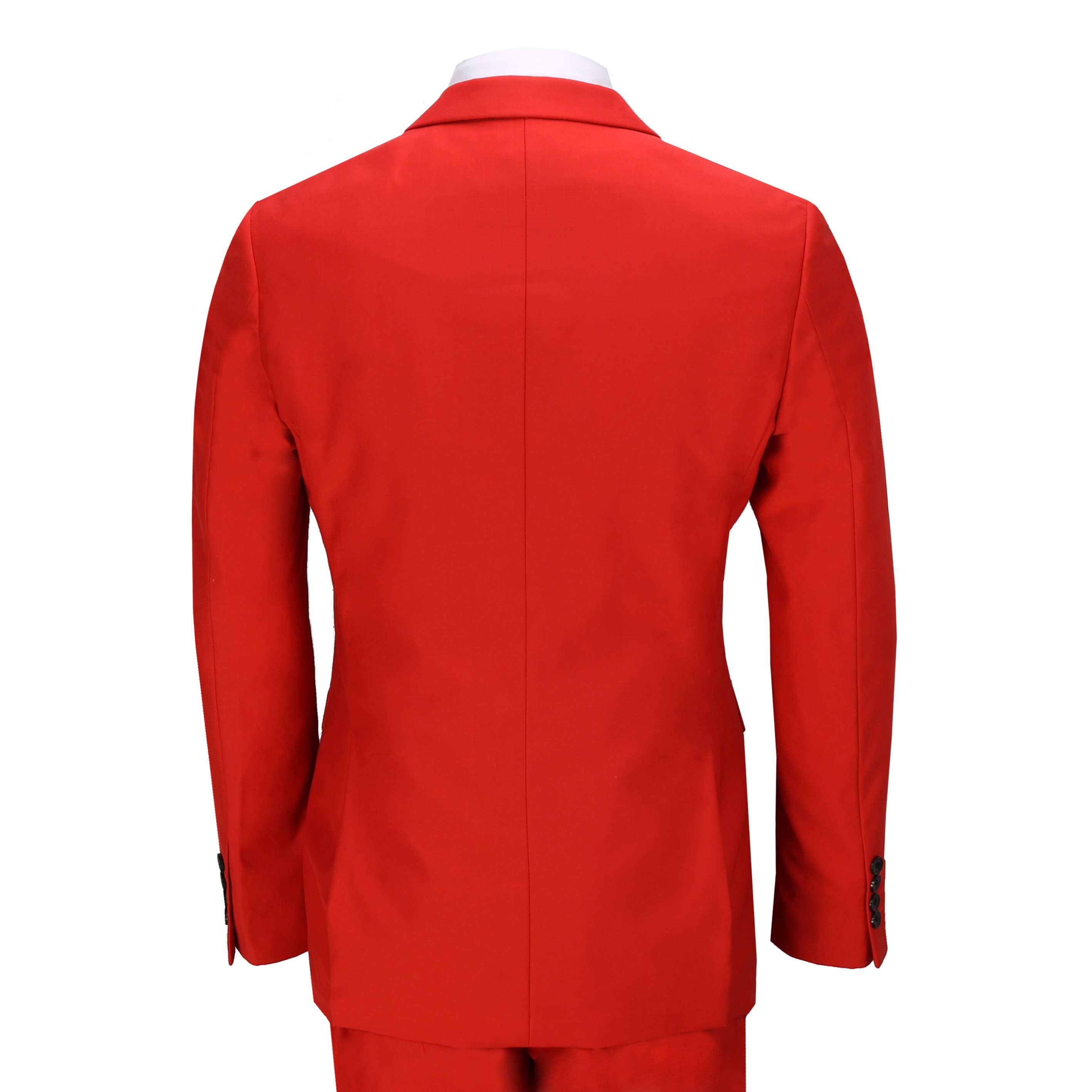 Mens 3 Piece Suit In Red Smart Formal Wedding Party Retro Tailored Fit Jacket