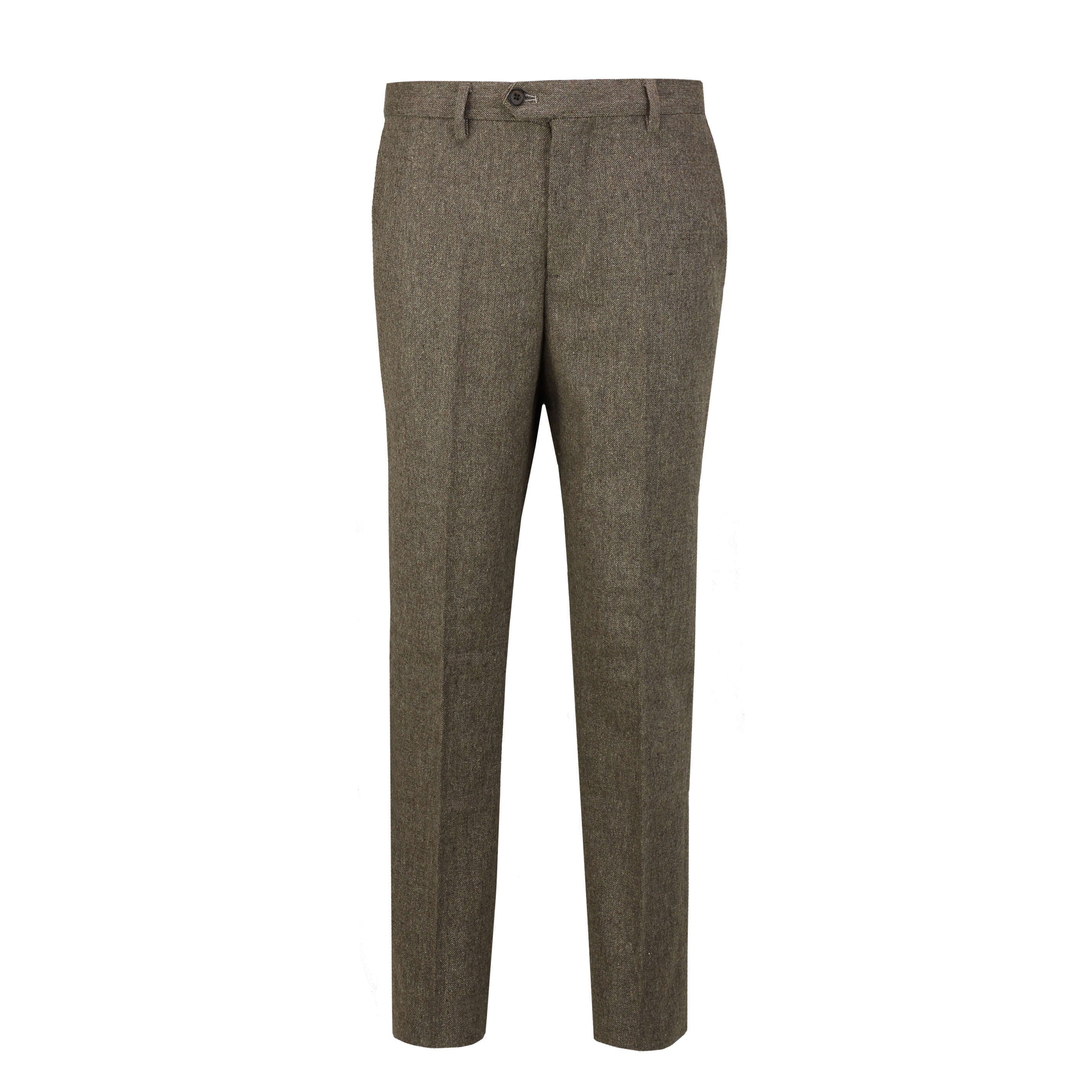 Tan Brown Tweed Suit Trouser - X6058-4