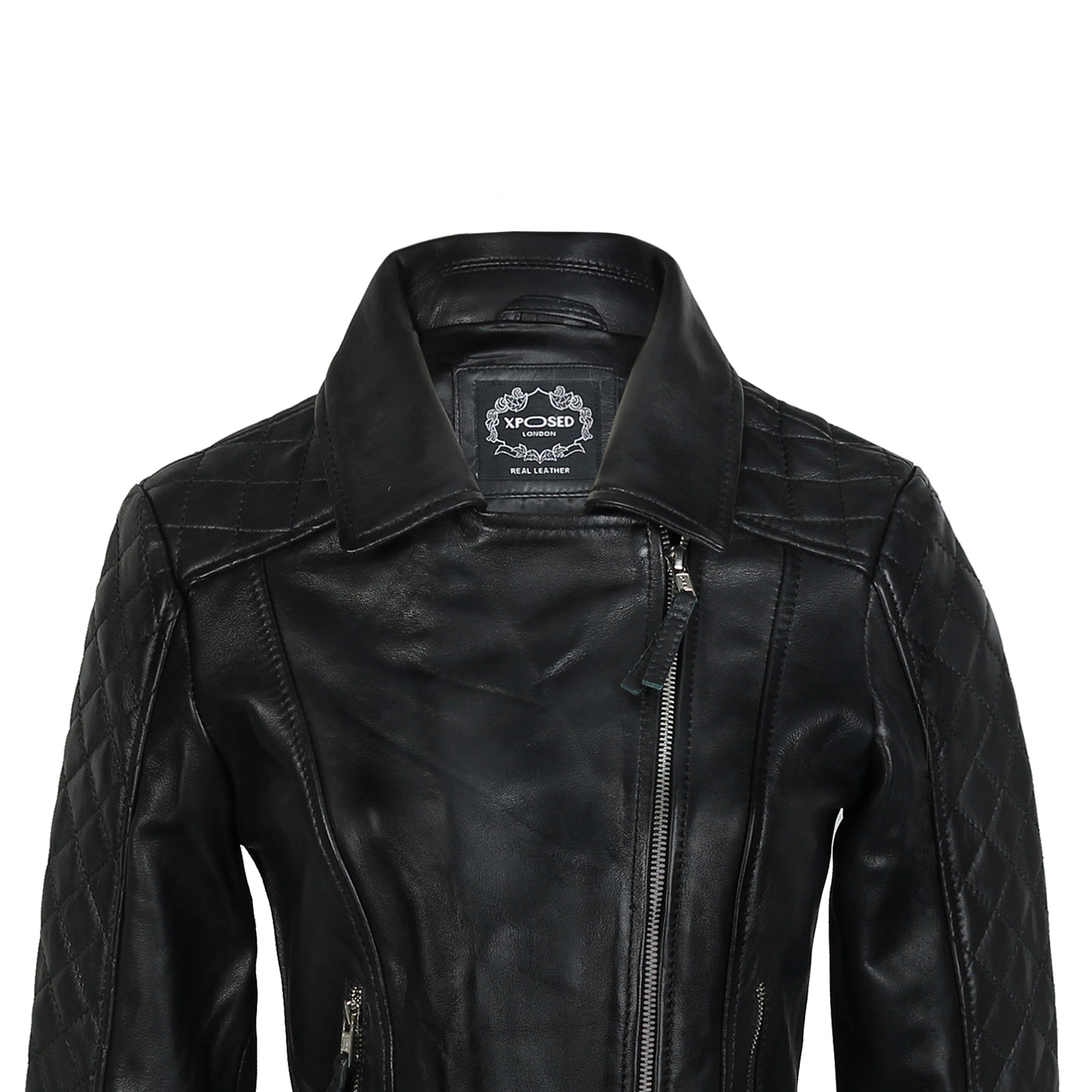 RETRO LEATHER JACKET IN BLACK