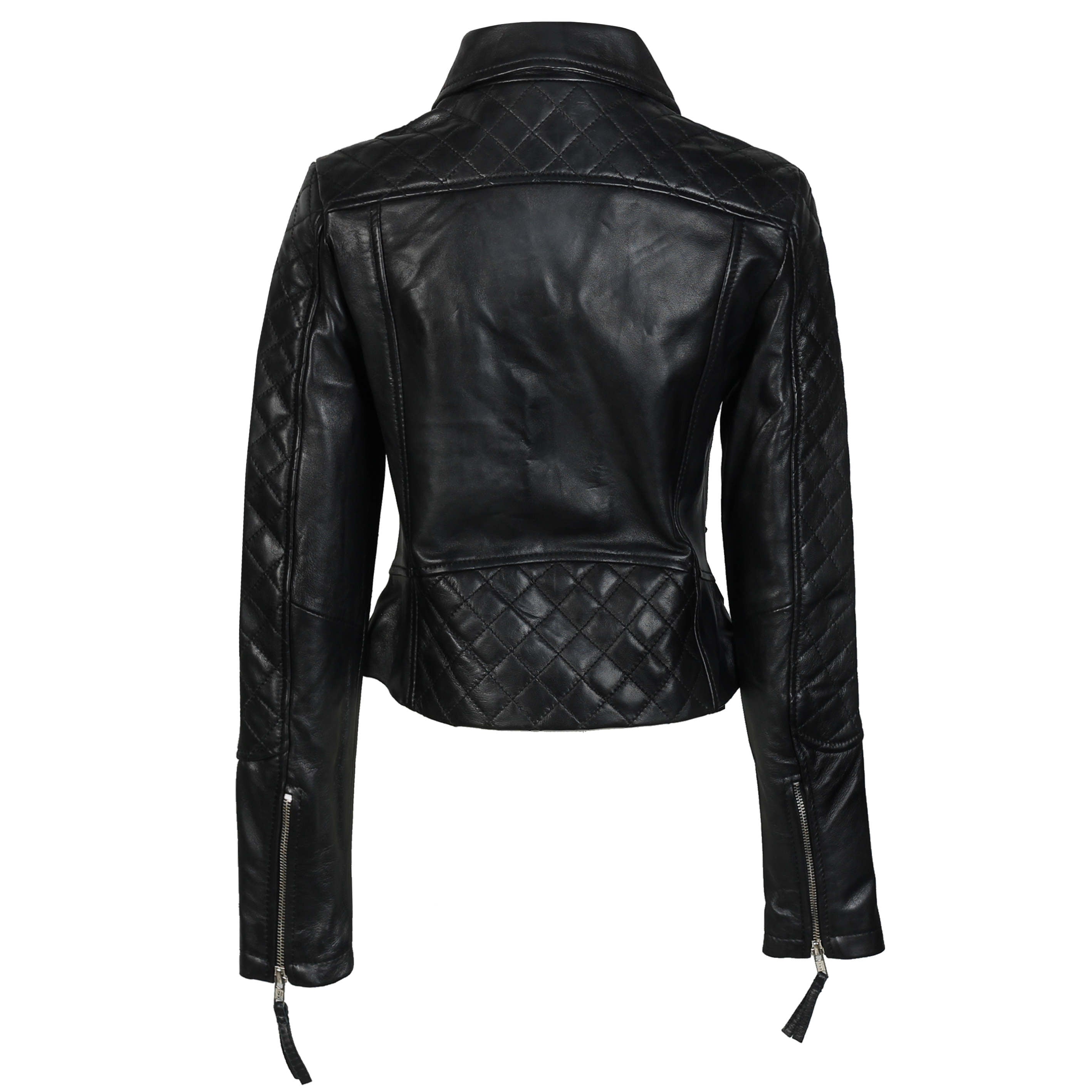 VESTE RÉTRO EN CUIR NOIR