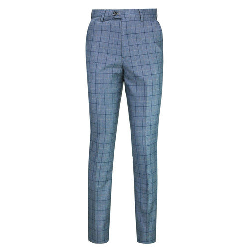Hector - Blue Check Formal Suit Trouser
