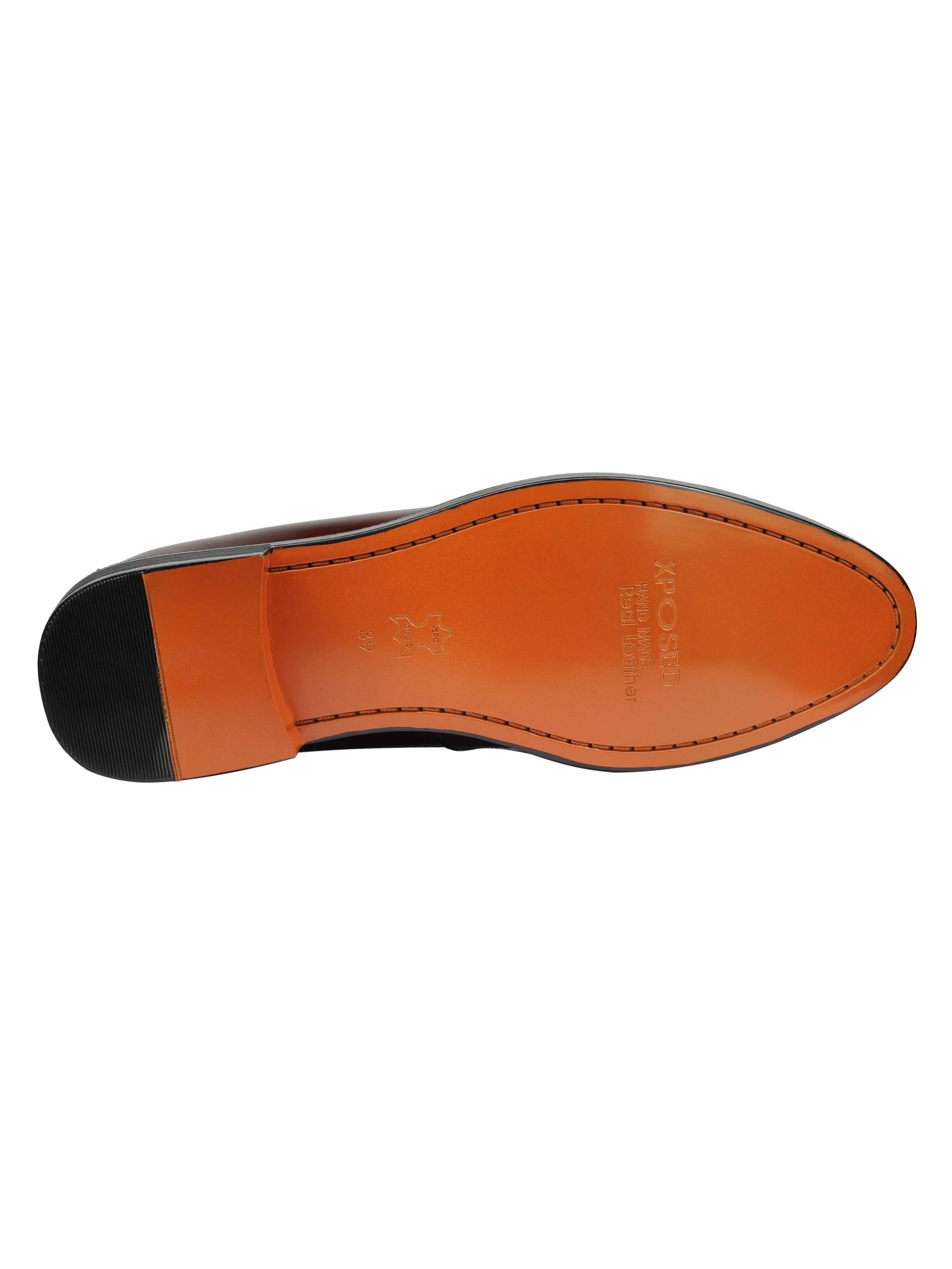 Real Leather Patent Tassel Slip Loafers