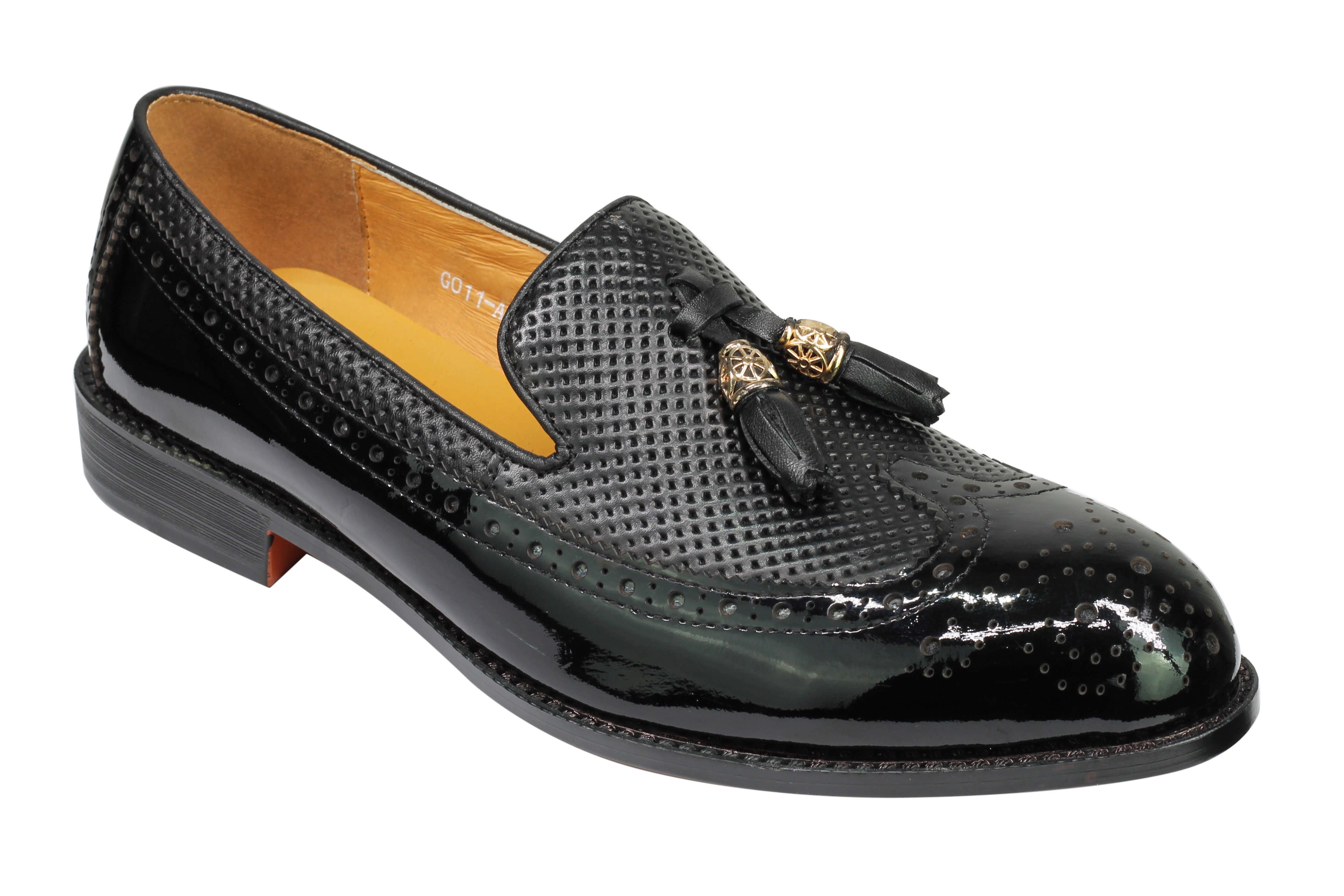 Real Leather Tassel Slip Brogue Loafers