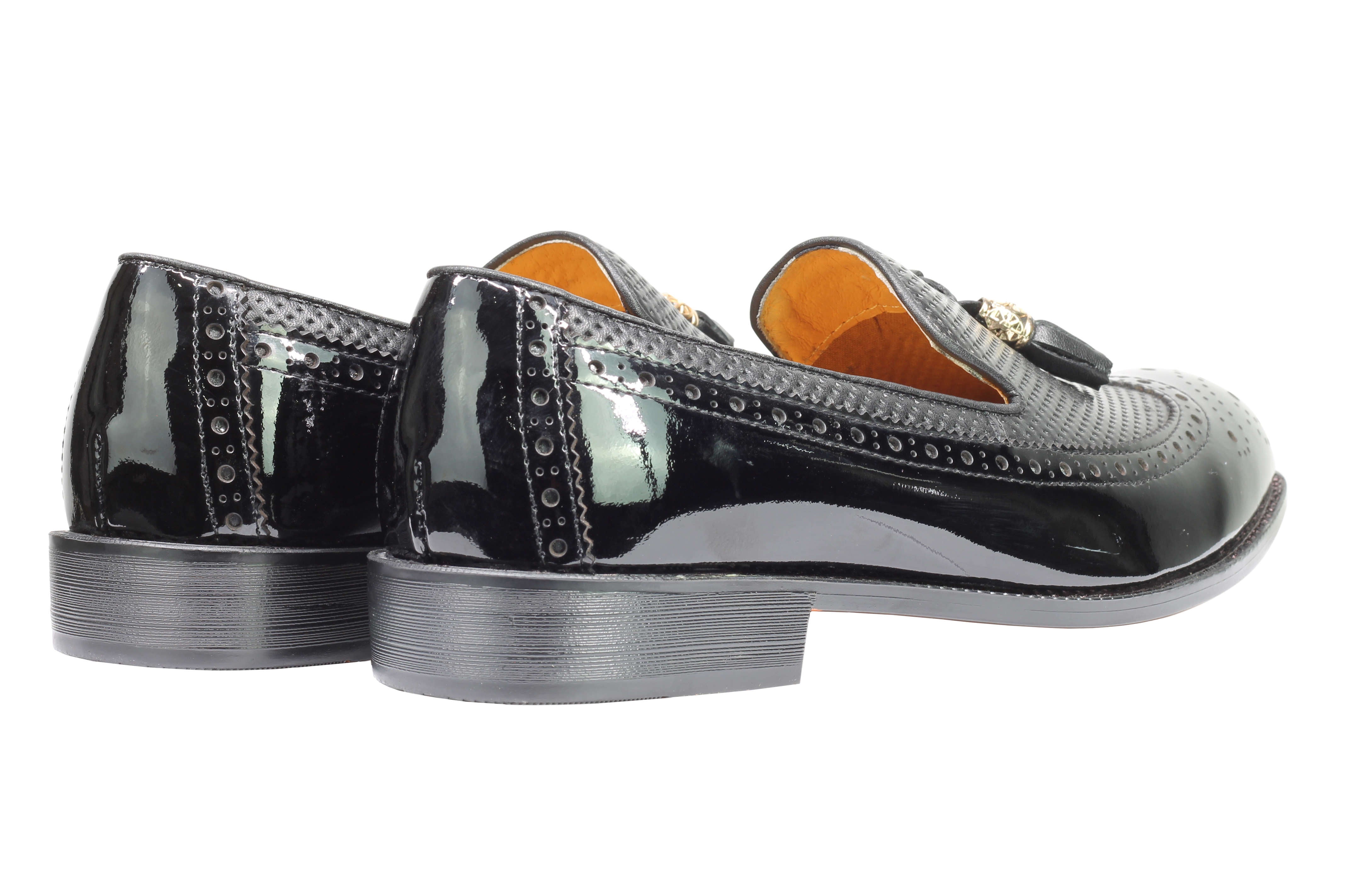 Real Leather Tassel Slip Brogue Loafers