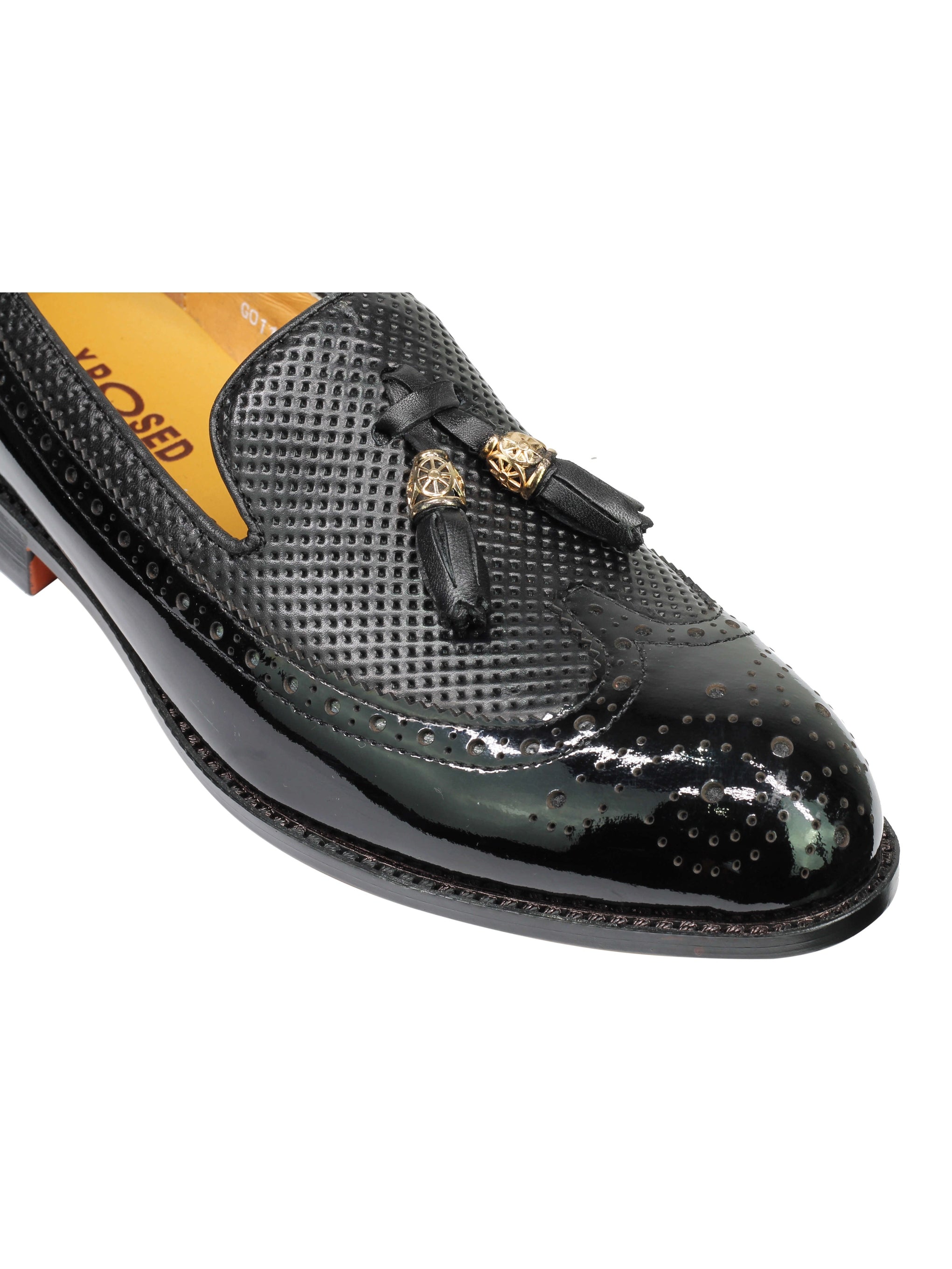 Real Leather Tassel Slip Brogue Loafers