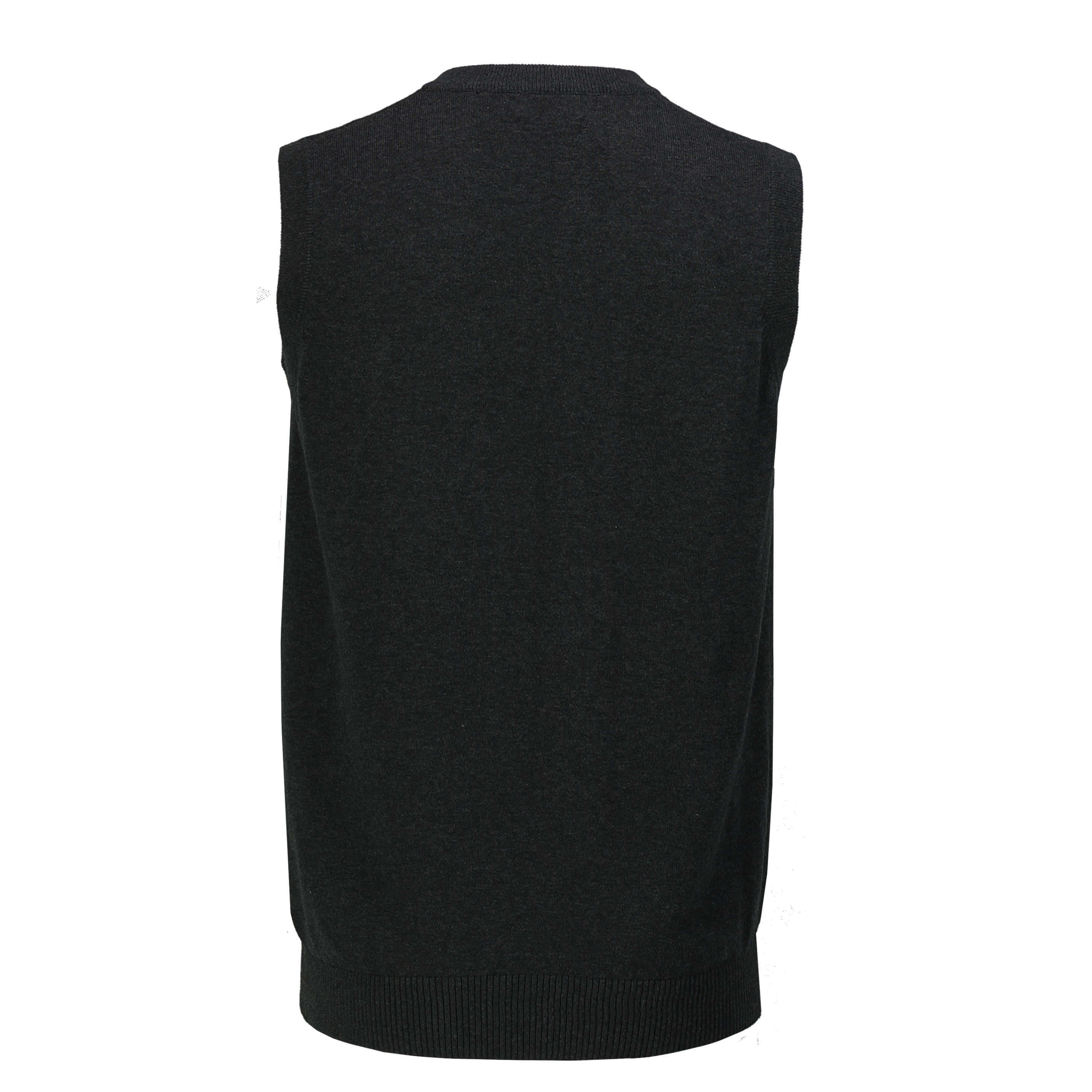 Sleeveless V Neck Jumper Black Smart Casual Plain Soft Tank