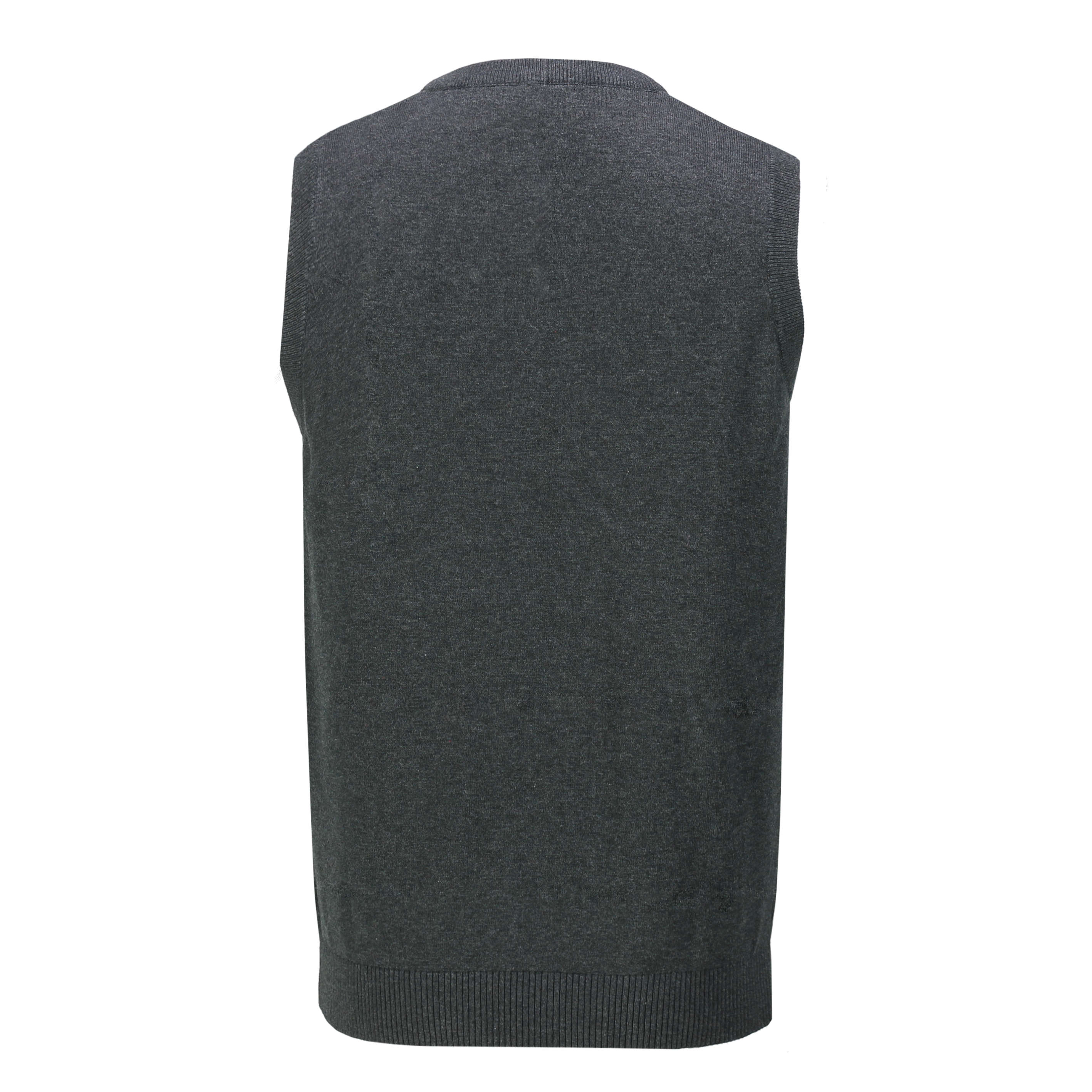 Sleeveless Argyle Golf V Neck Dark Grey Jumper Vest