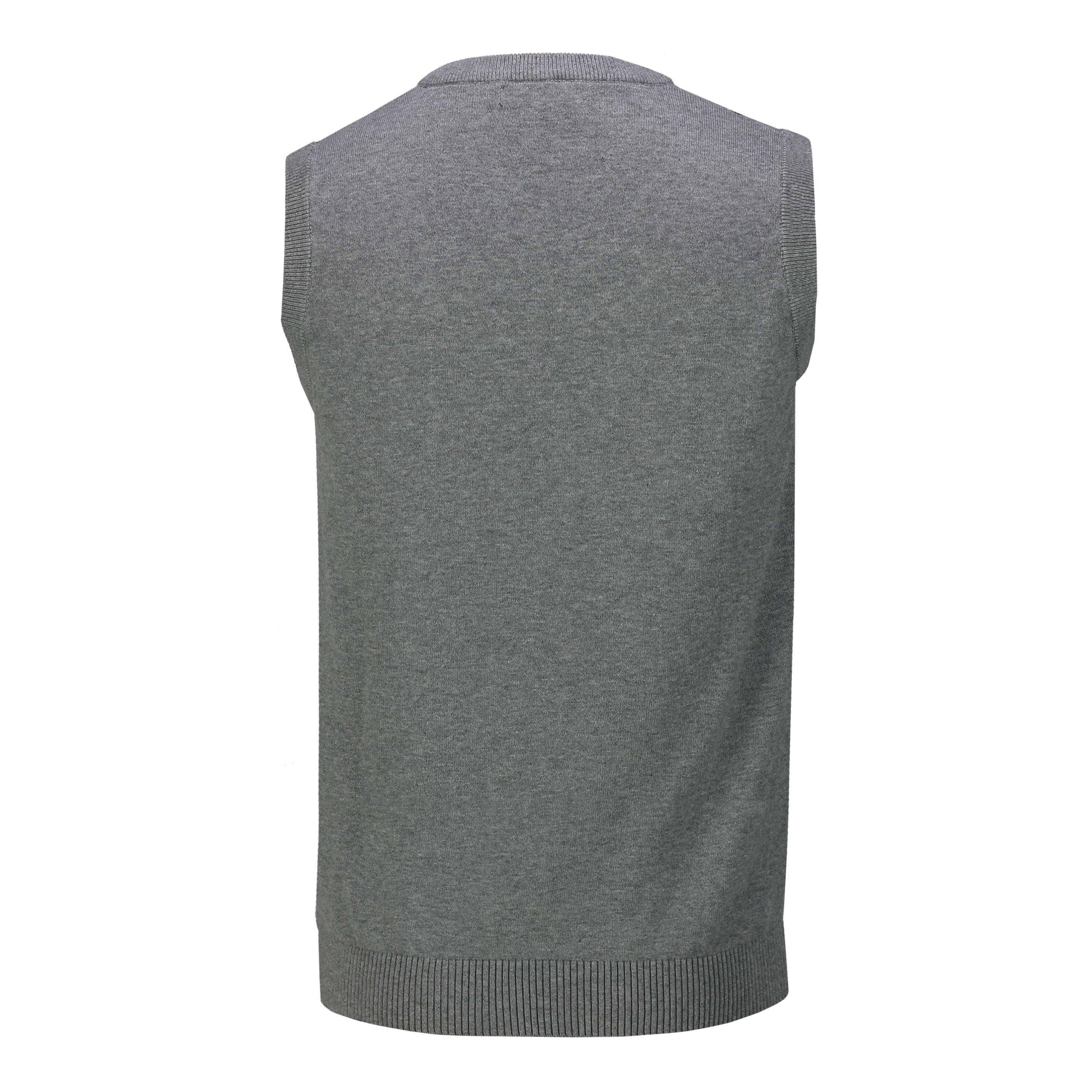 Sleeveless Argyle Golf V Neck Light Grey Jumper Vest