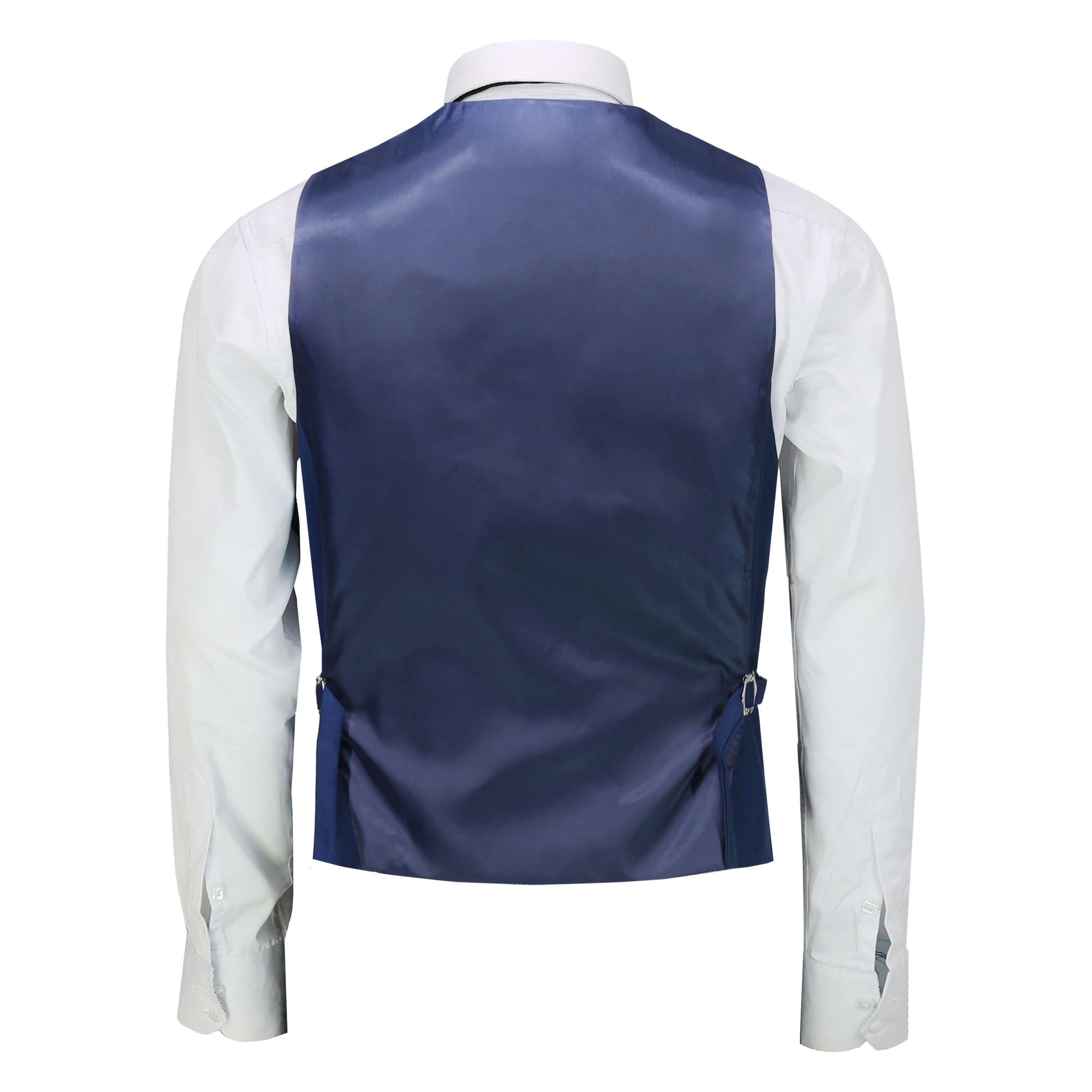 Double Breasted Low Cut Waistcoat In Navy