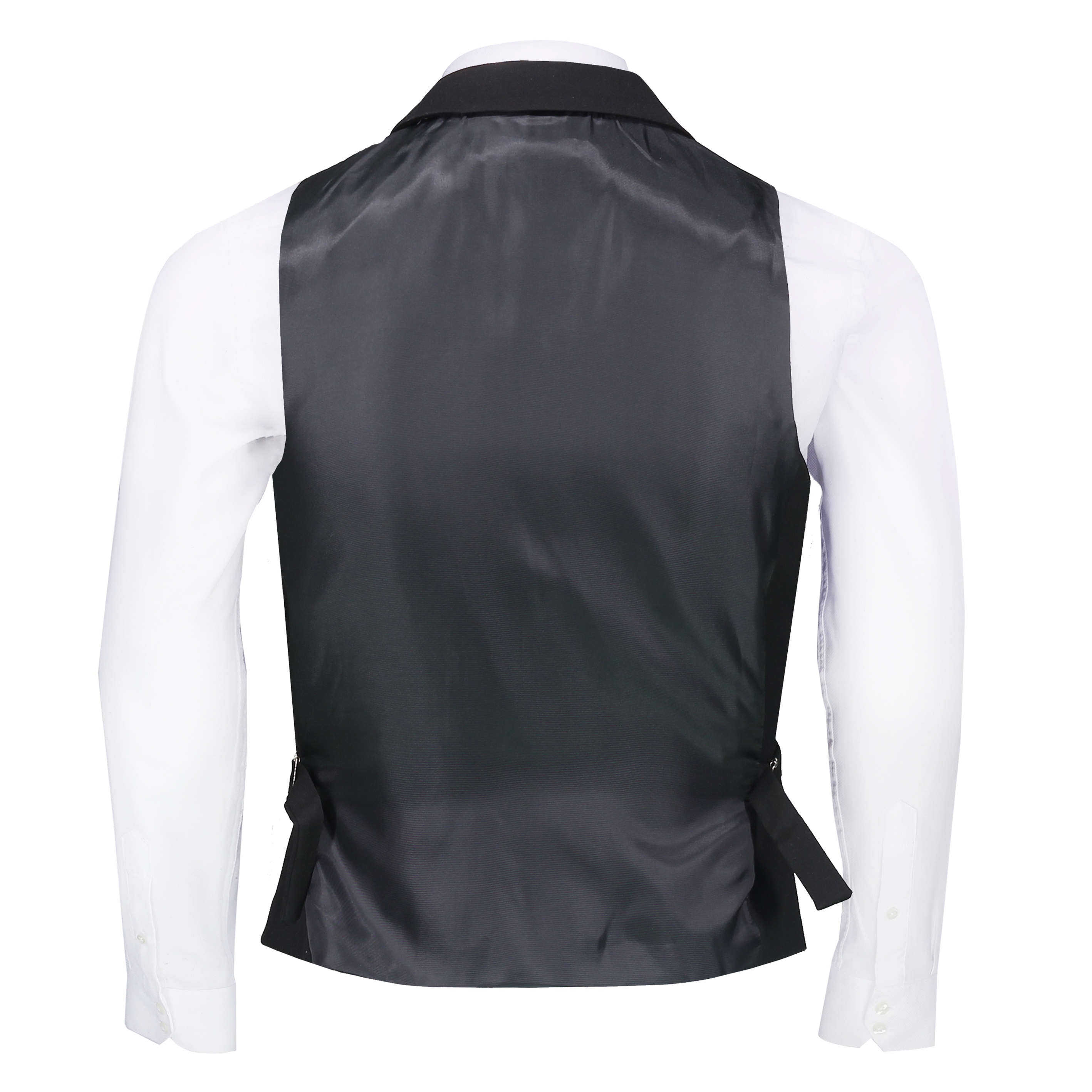 Double Breasted Black Waistcoat