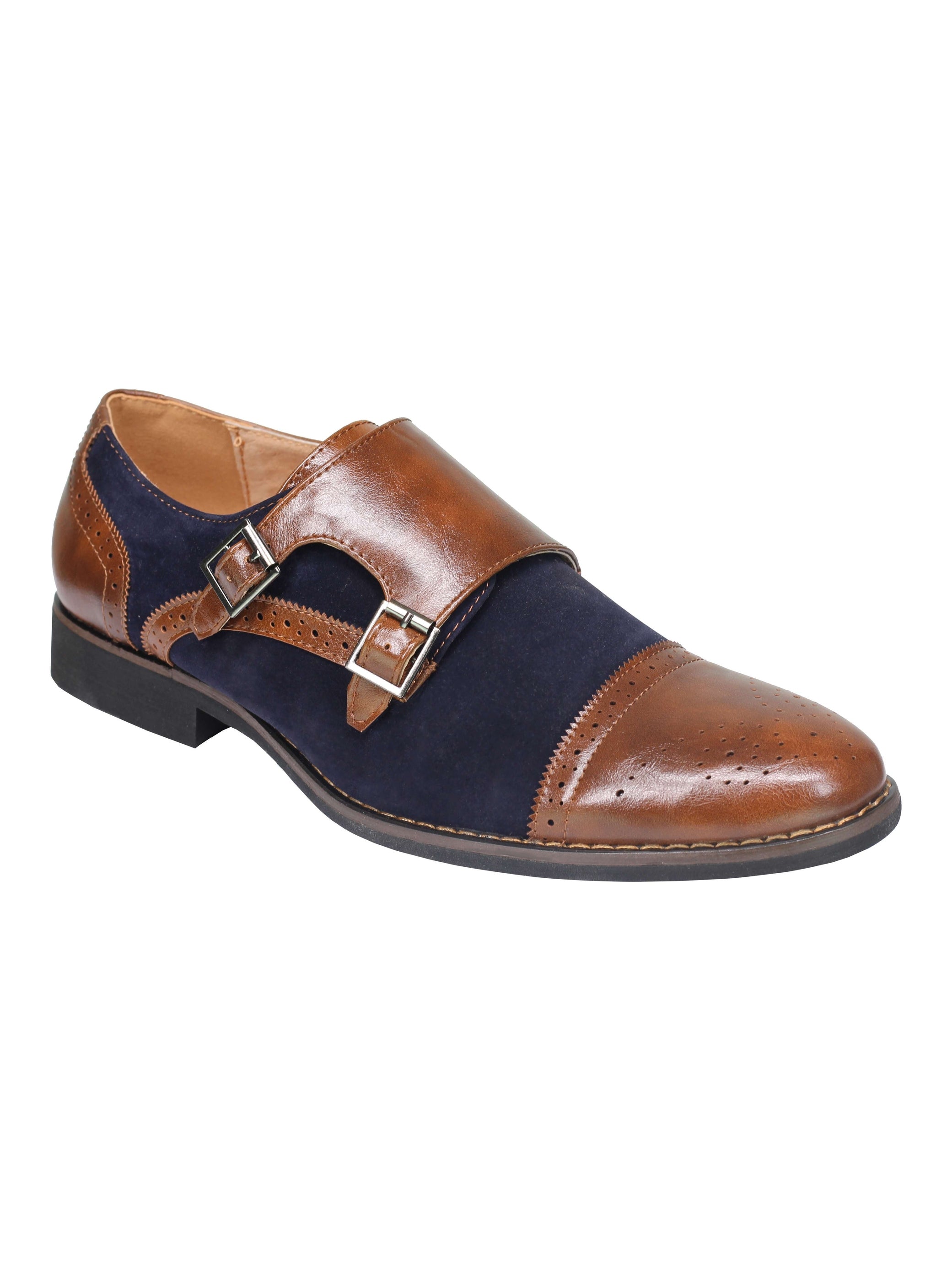 Suede Monk Strap Shoes